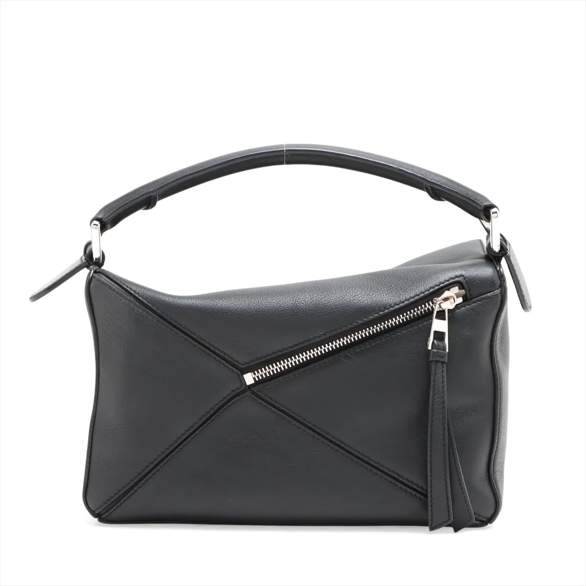 Puzzle Bag Small Leather 2-Way Handbag Black — view 2