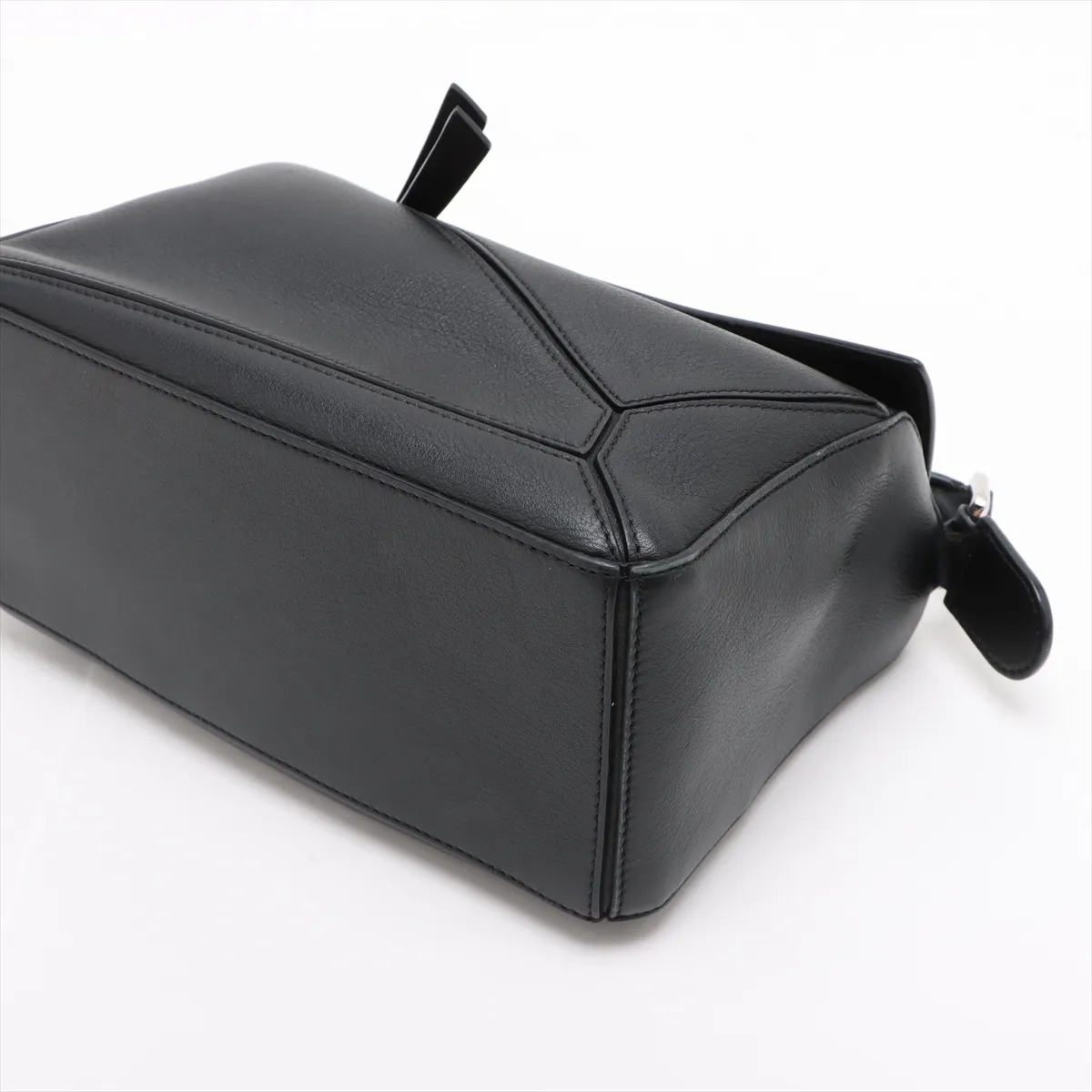 Puzzle Bag Small Leather 2-Way Handbag Black — view 3