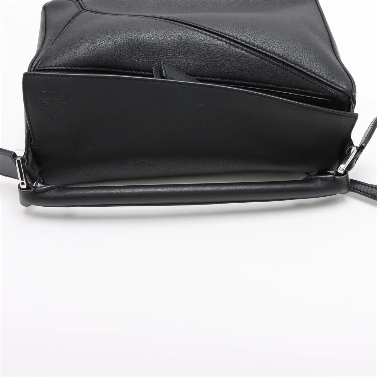 Puzzle Bag Small Leather 2-Way Handbag Black — view 5