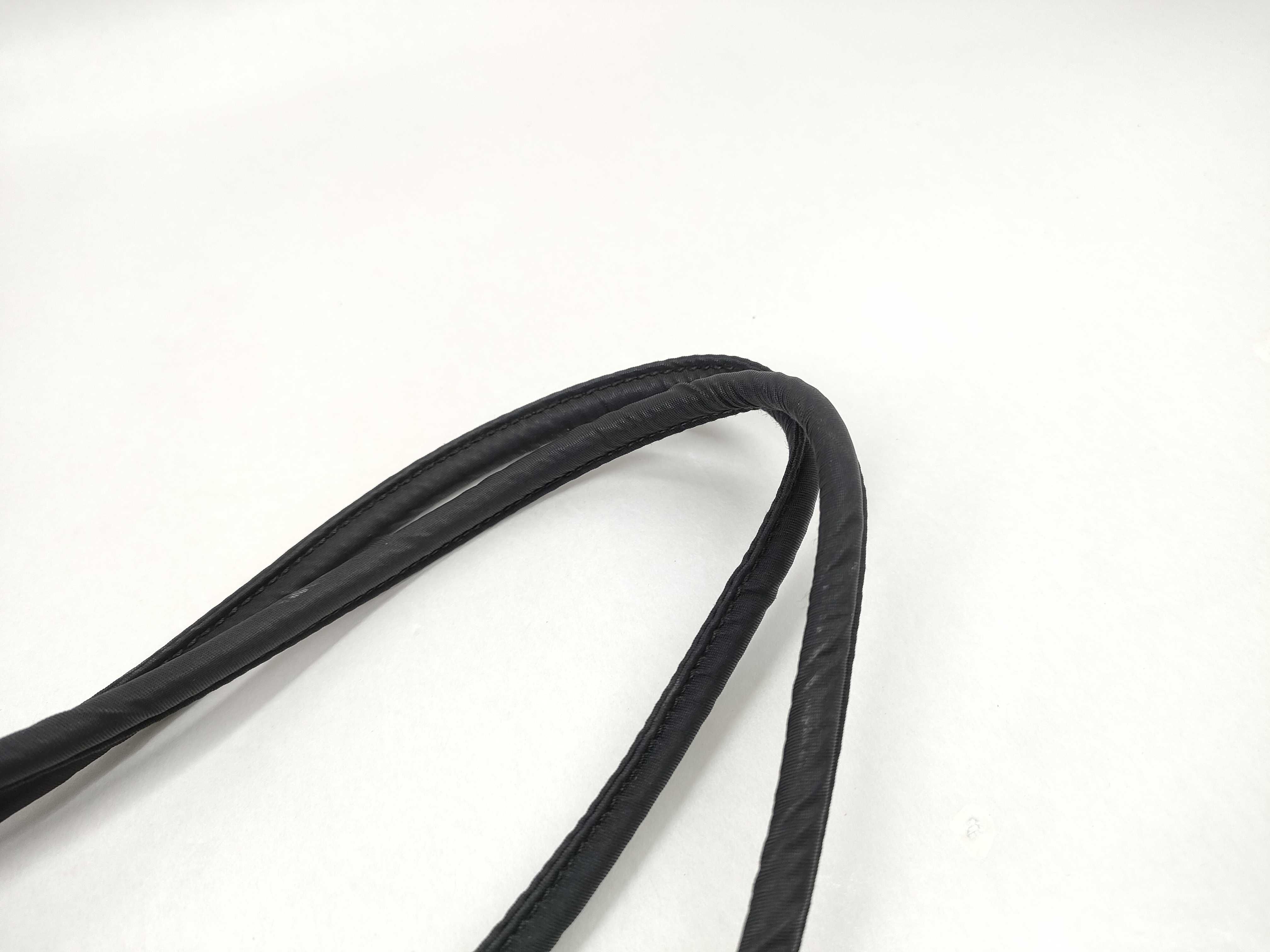 Nylon Triangle Logo Tote Bag, Black Tote Bag — view 5