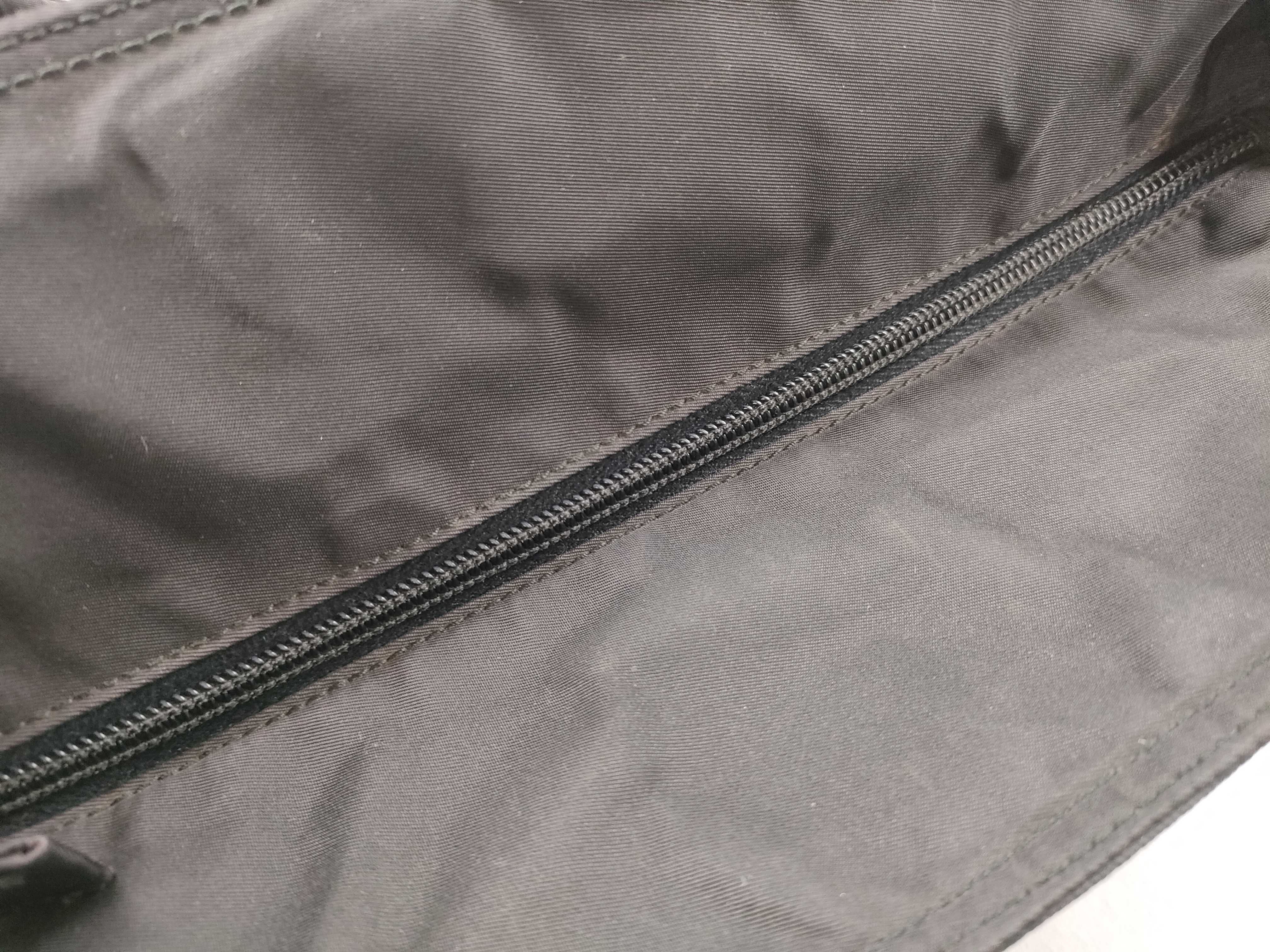 Nylon Triangle Logo Tote Bag, Black Tote Bag — view 8