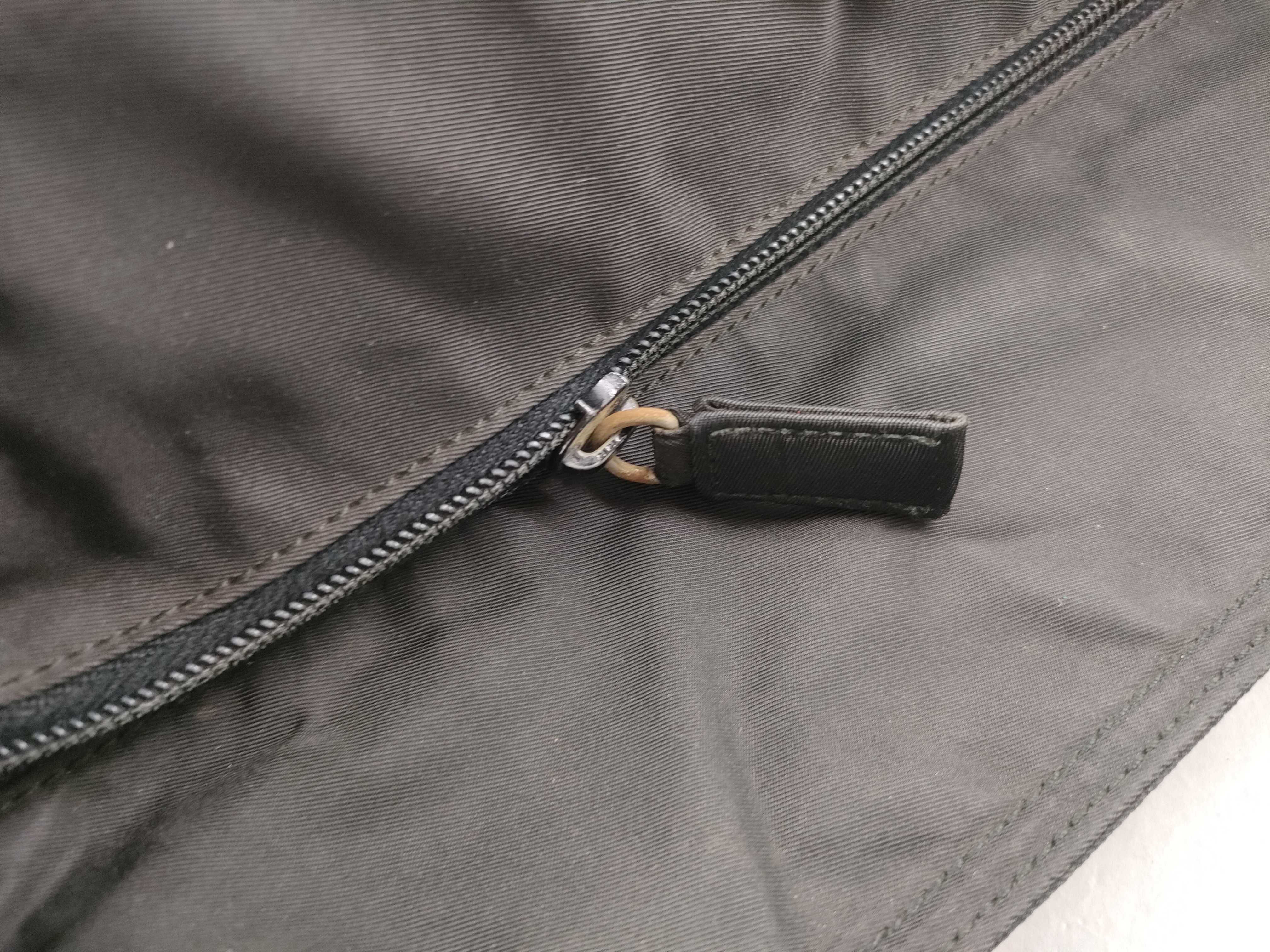 Nylon Triangle Logo Tote Bag, Black Tote Bag — view 9