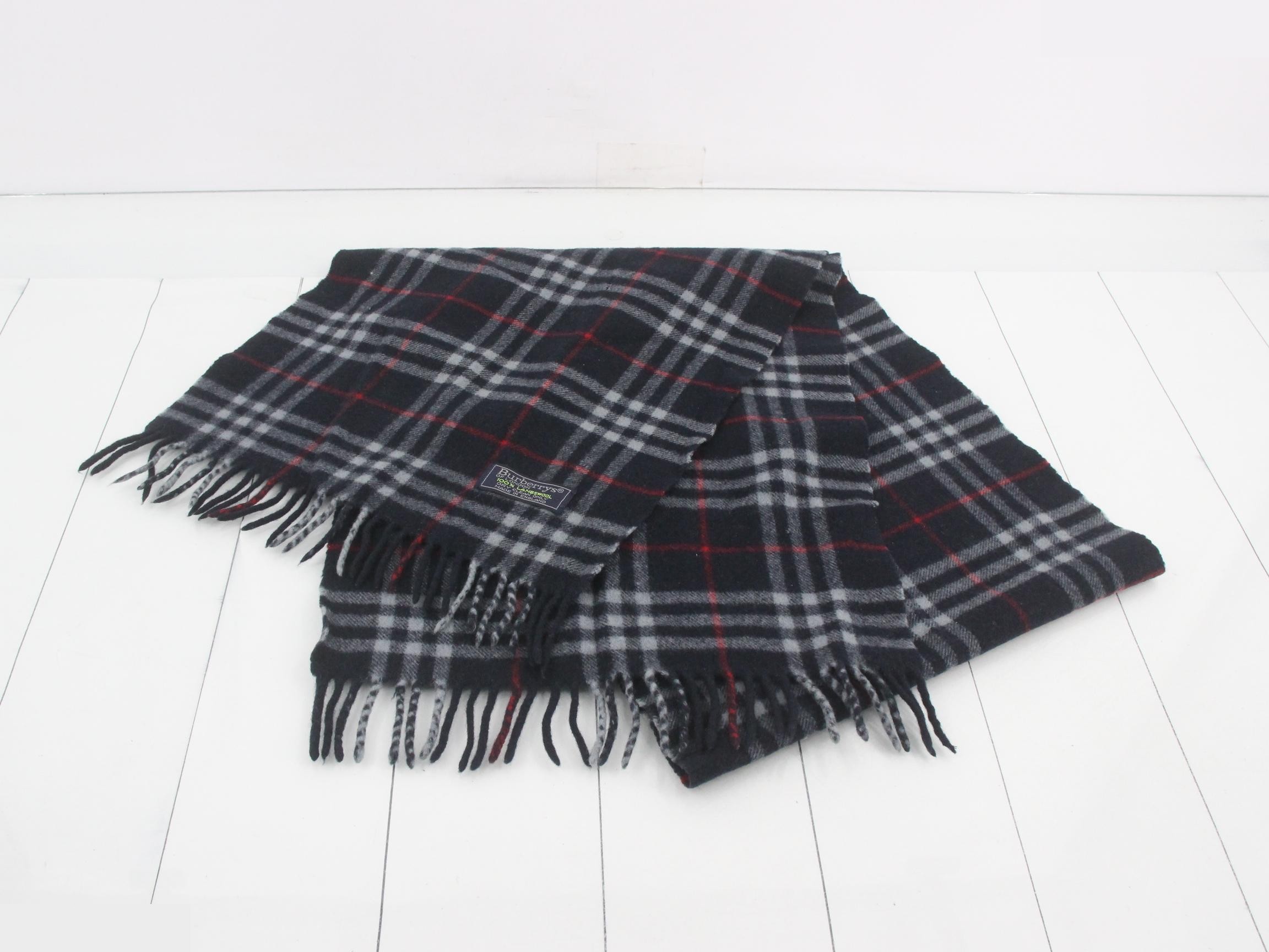 Nova Check Scarf, Navy — view 2