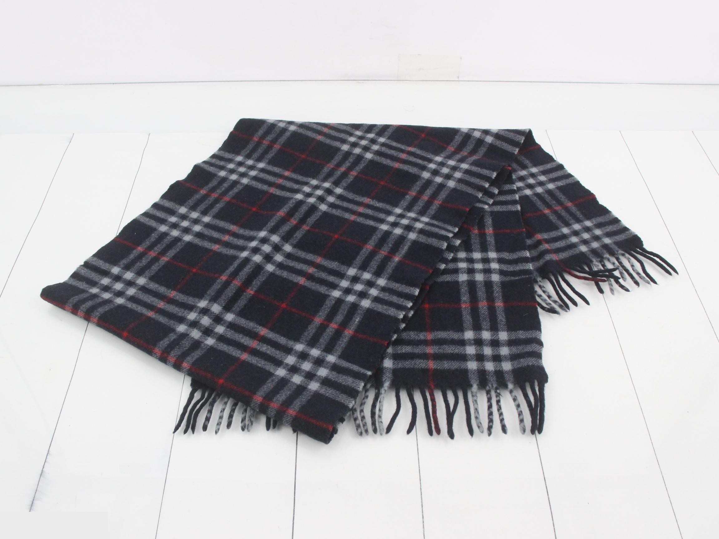 Nova Check Scarf, Navy — view 3