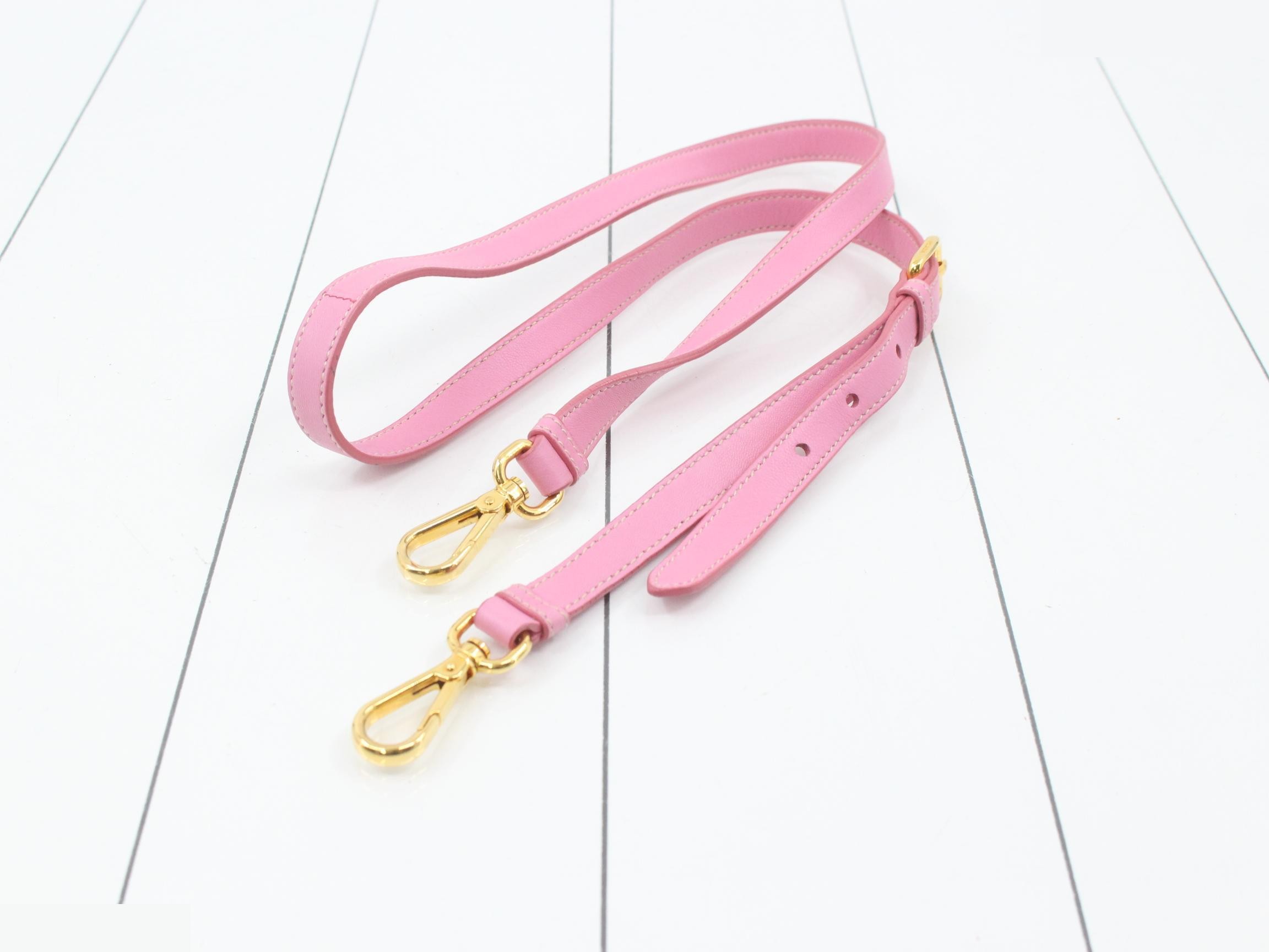 nylon shoulder bag, pink, ribbon motif. — view 7