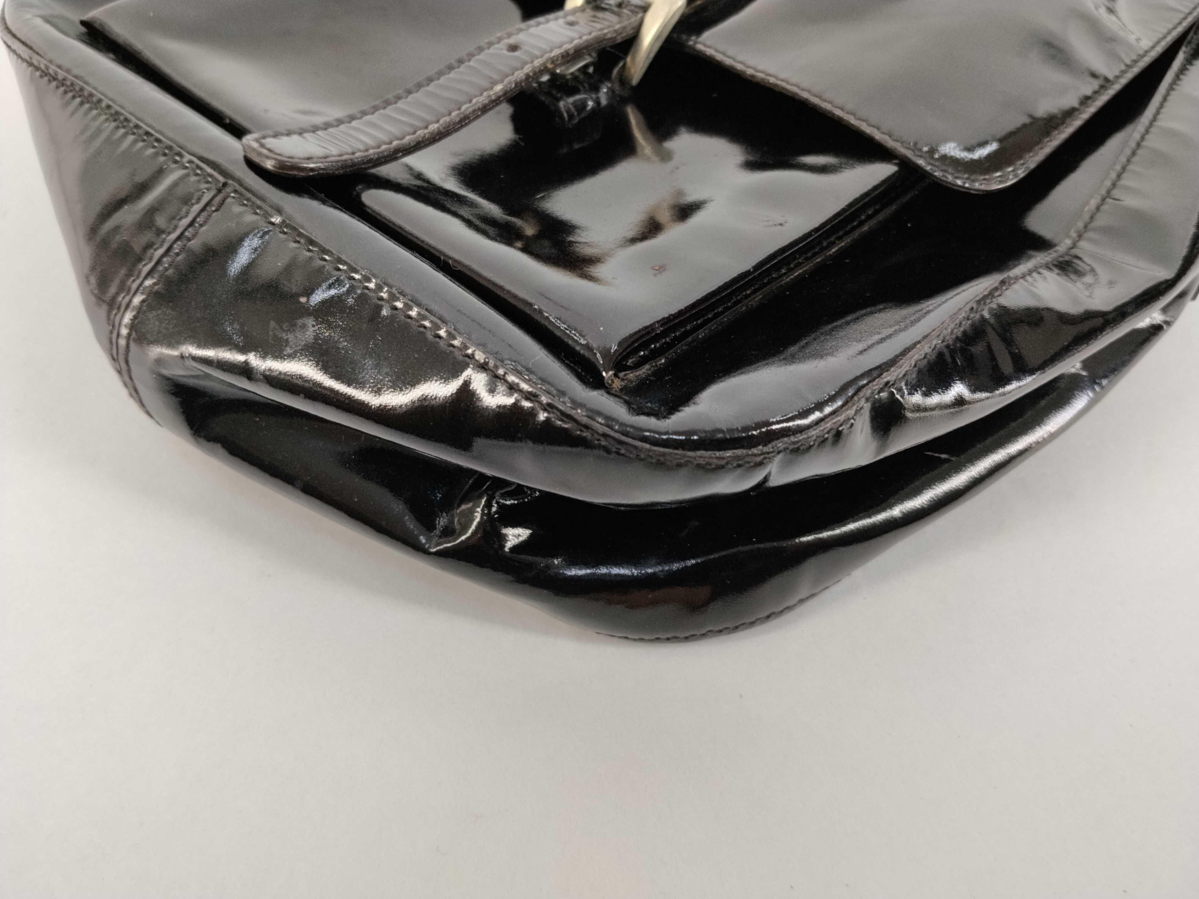 Enamel Patent Leather Shoulder Bag — view 6