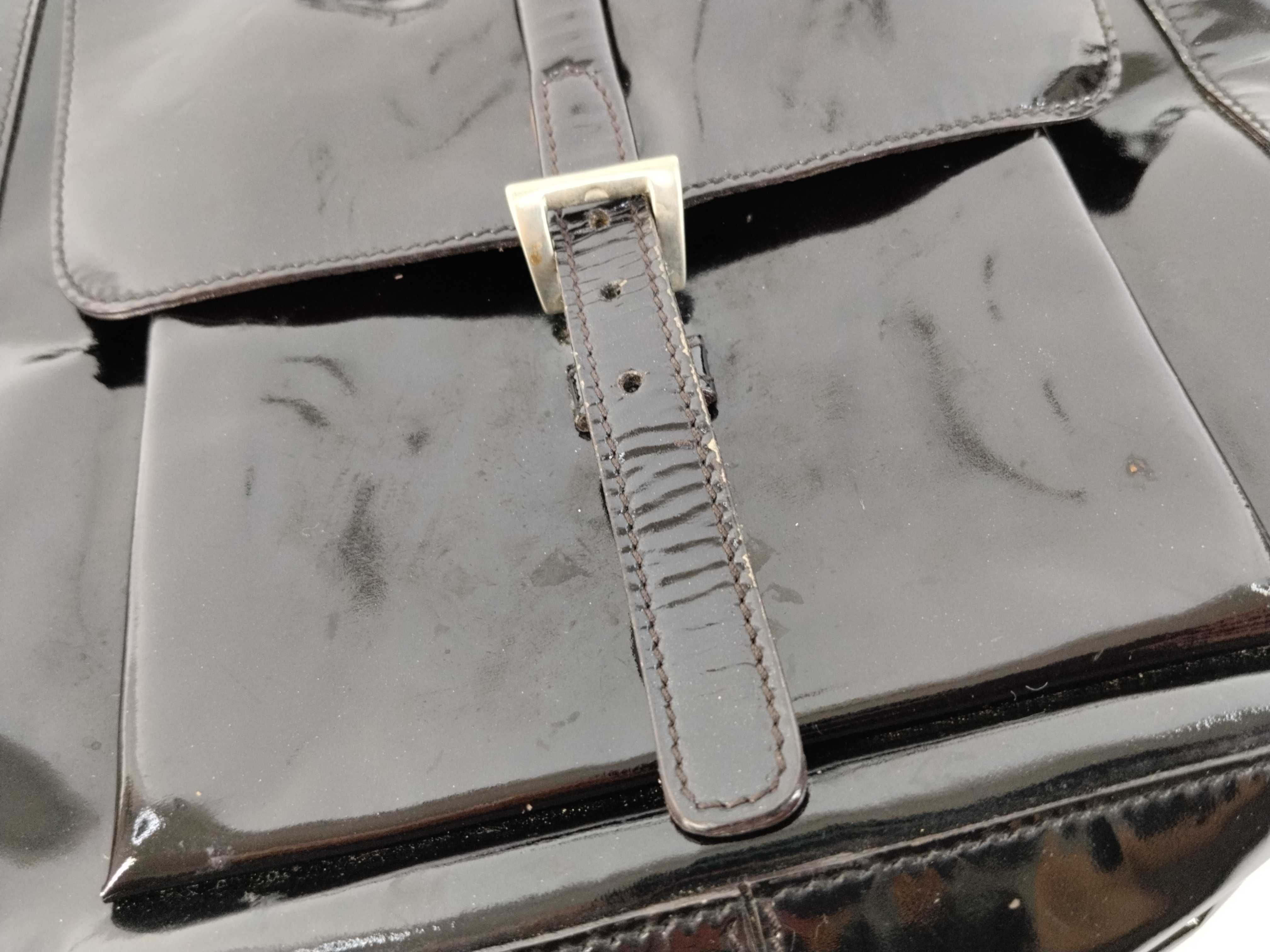 Enamel Patent Leather Shoulder Bag — view 8