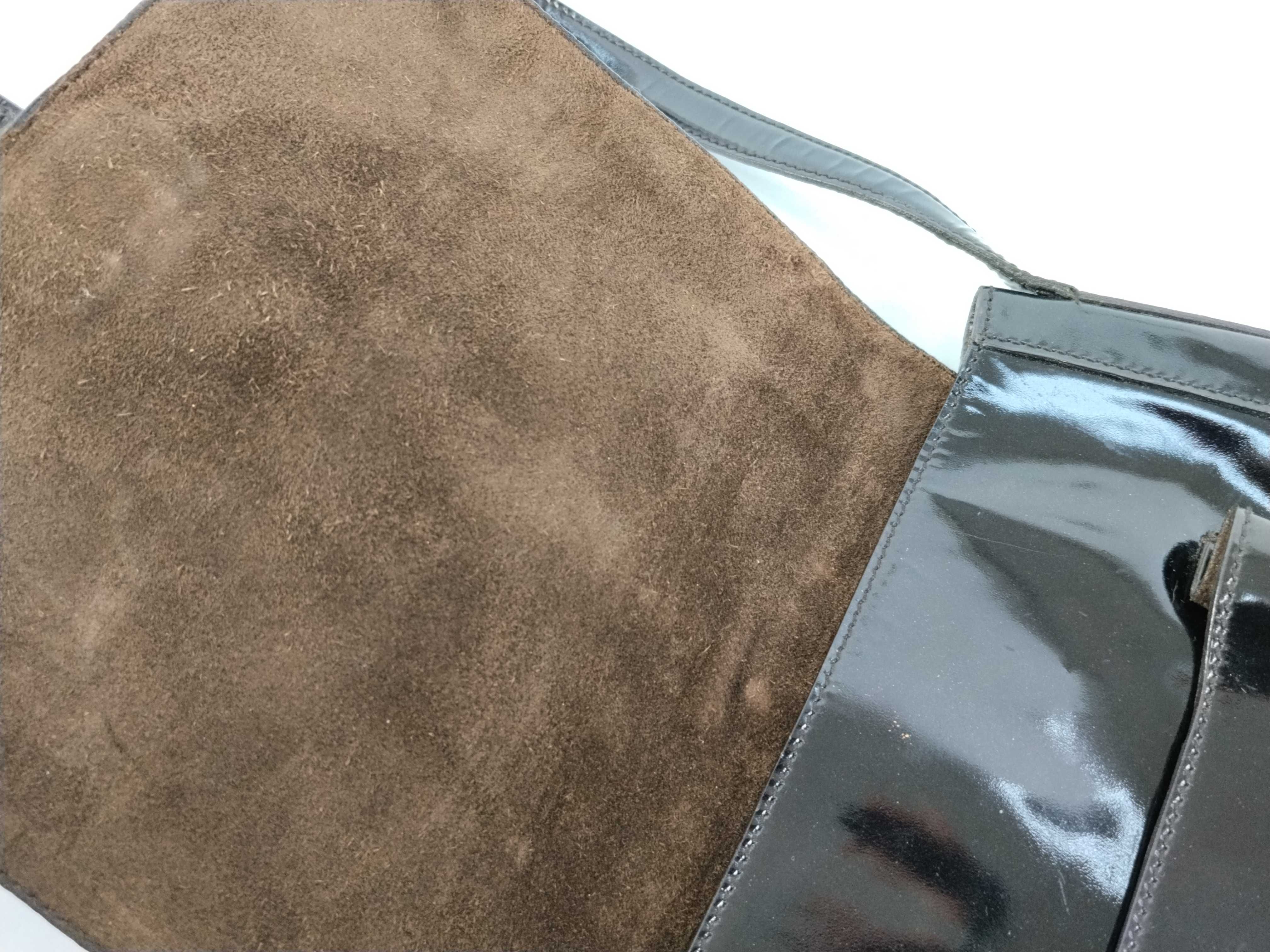 Enamel Patent Leather Shoulder Bag — view 9