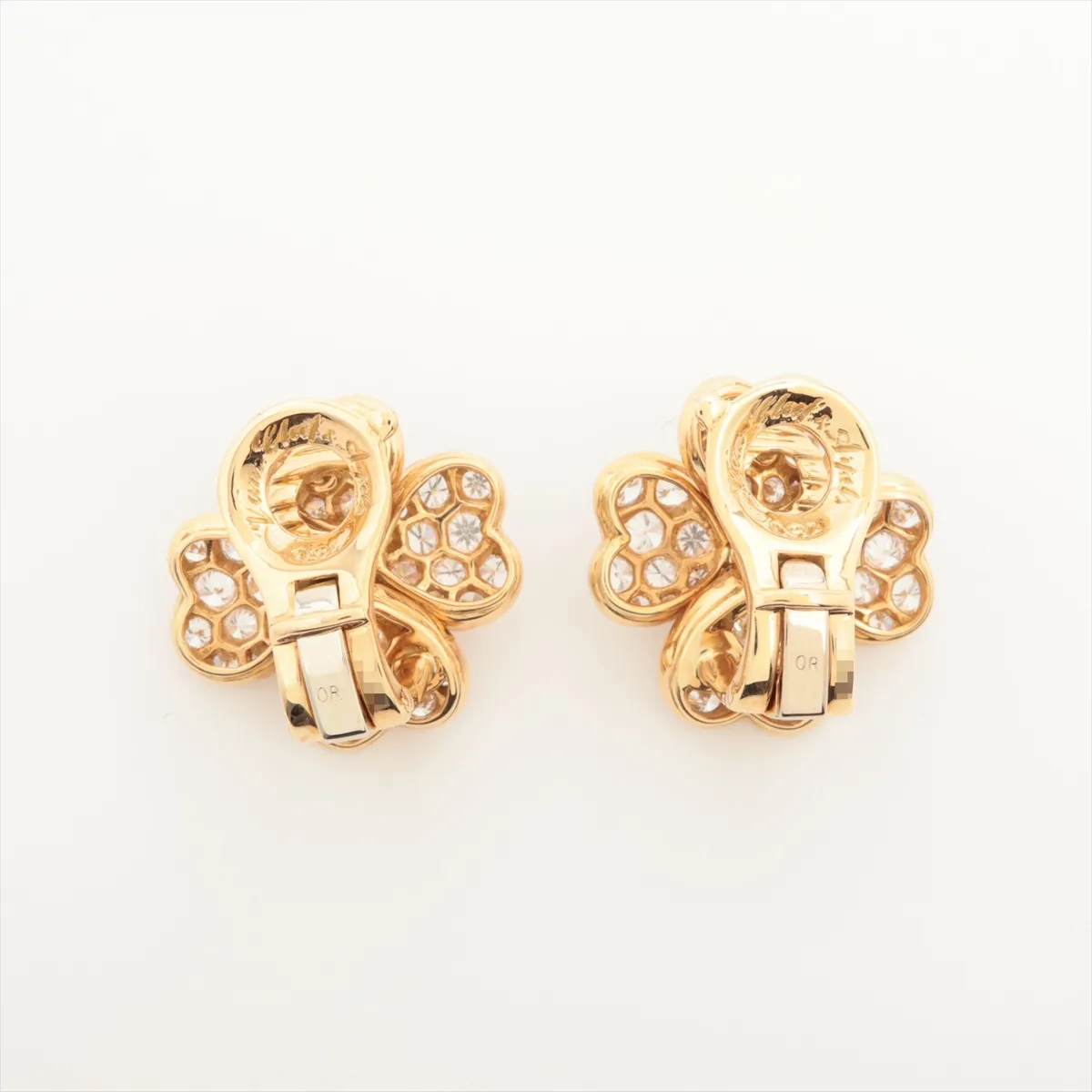 Cosmos Diamond Earrings, 750 (Yellow Gold), 9.6g, BL51194. Hallmarks are — view 2