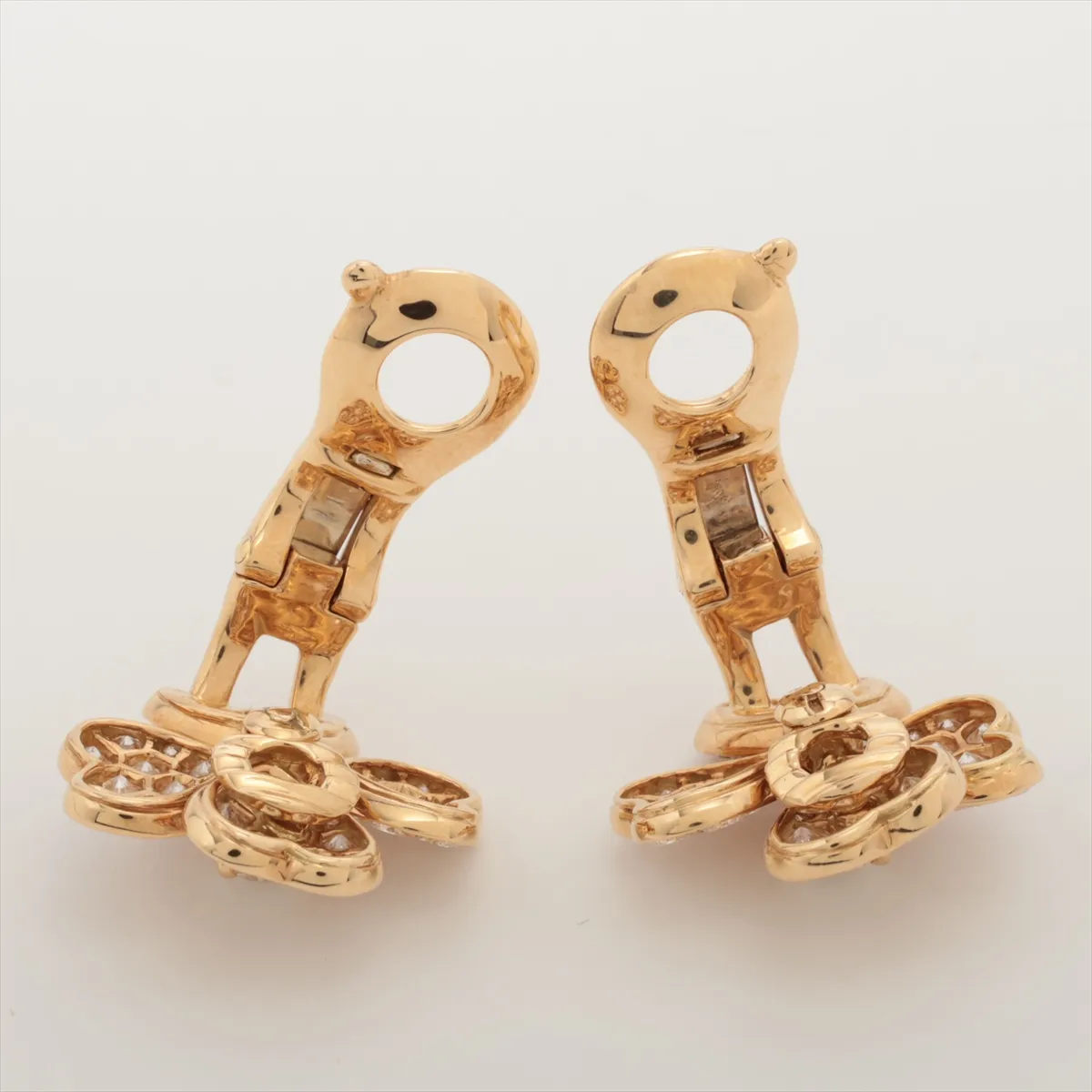 Cosmos Diamond Earrings, 750 (Yellow Gold), 9.6g, BL51194. Hallmarks are — view 4