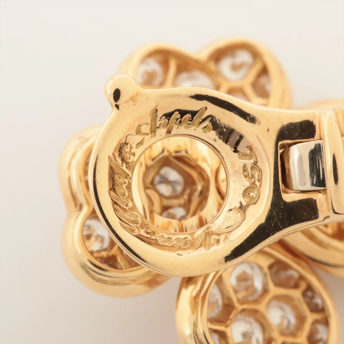 Cosmos Diamond Earrings, 750 (Yellow Gold), 9.6g, BL51194. Hallmarks are — view 5
