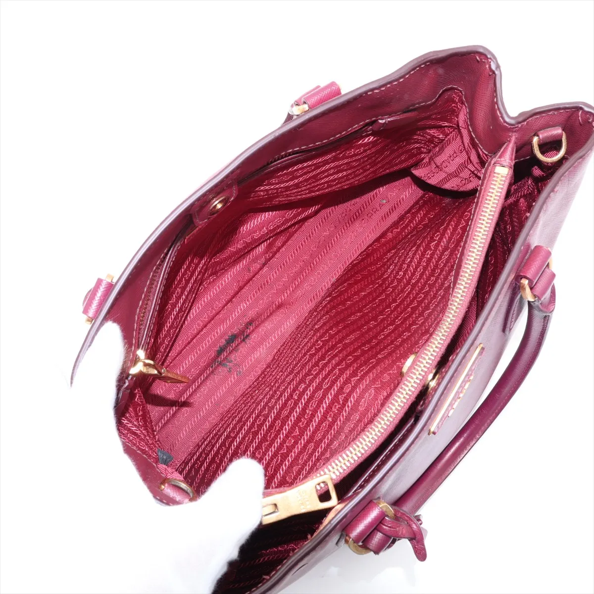 Saffiano Lux Galleria Leather 2-Way Handbag, Bordeaux — view 8