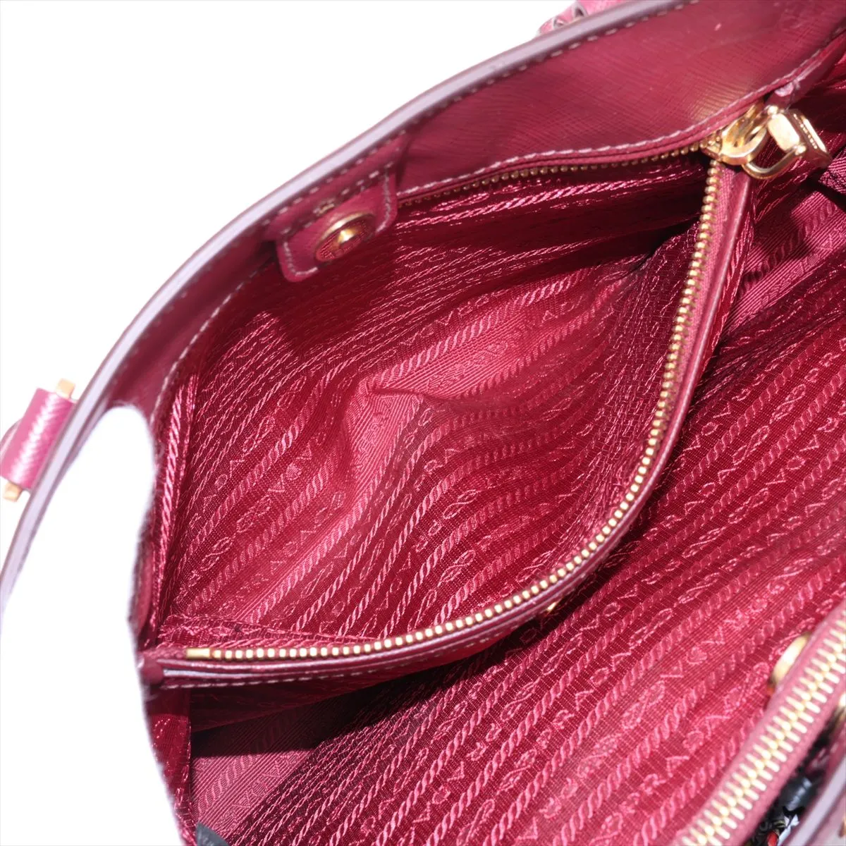 Saffiano Lux Galleria Leather 2-Way Handbag, Bordeaux — view 9