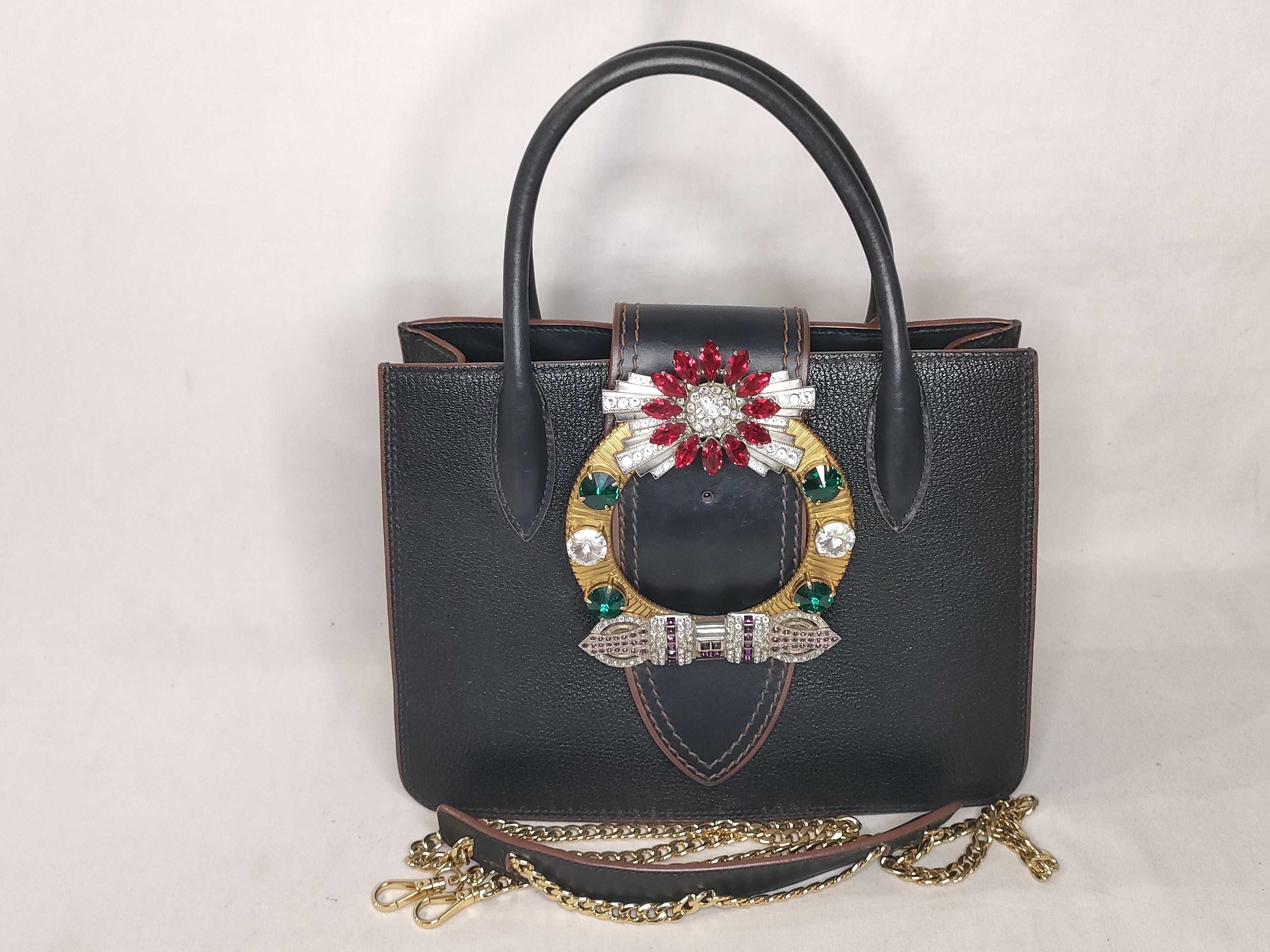 DU- Leather Shoulder Bag Black Handbag