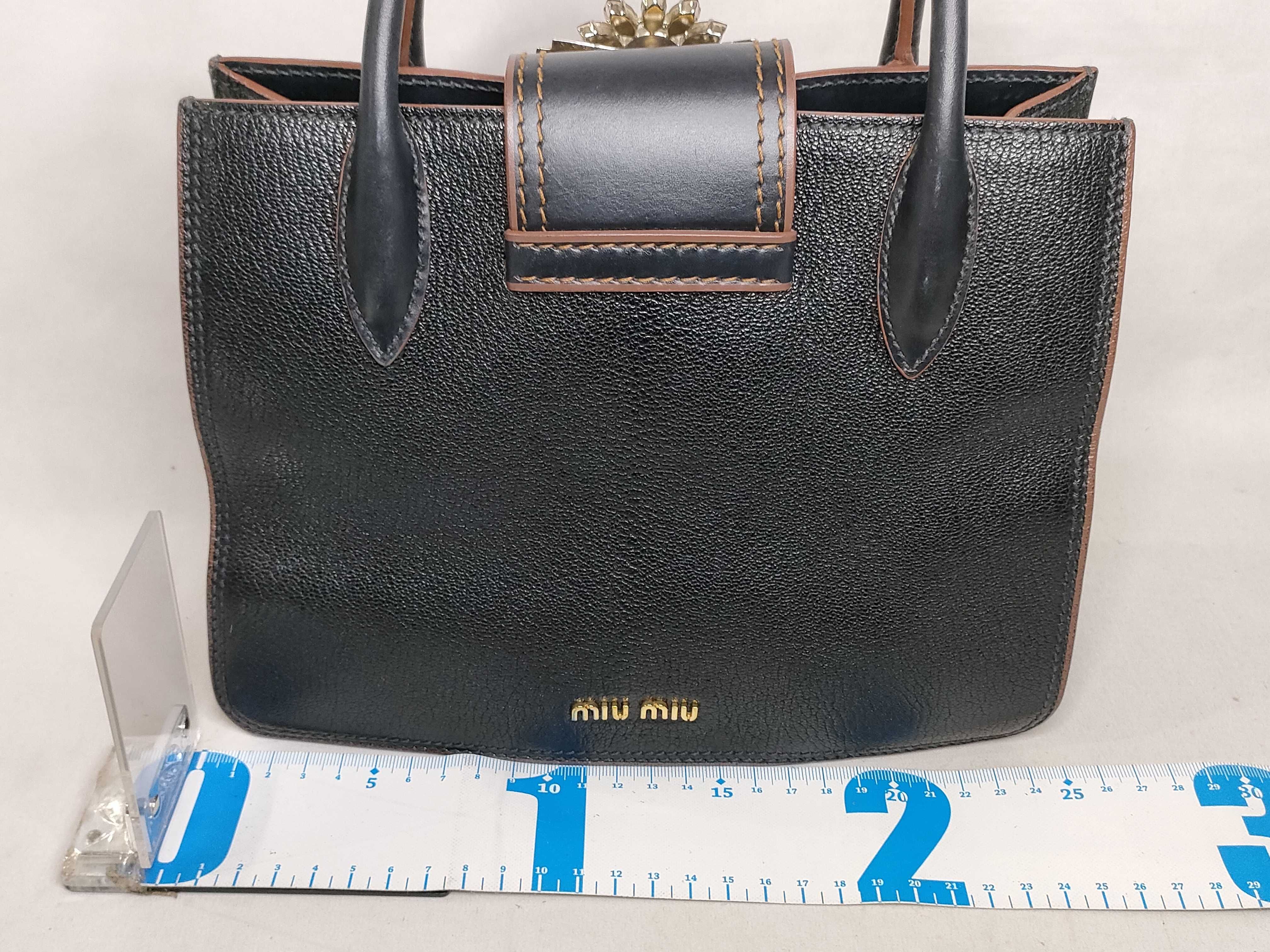DU- Leather Shoulder Bag Black Handbag — view 2