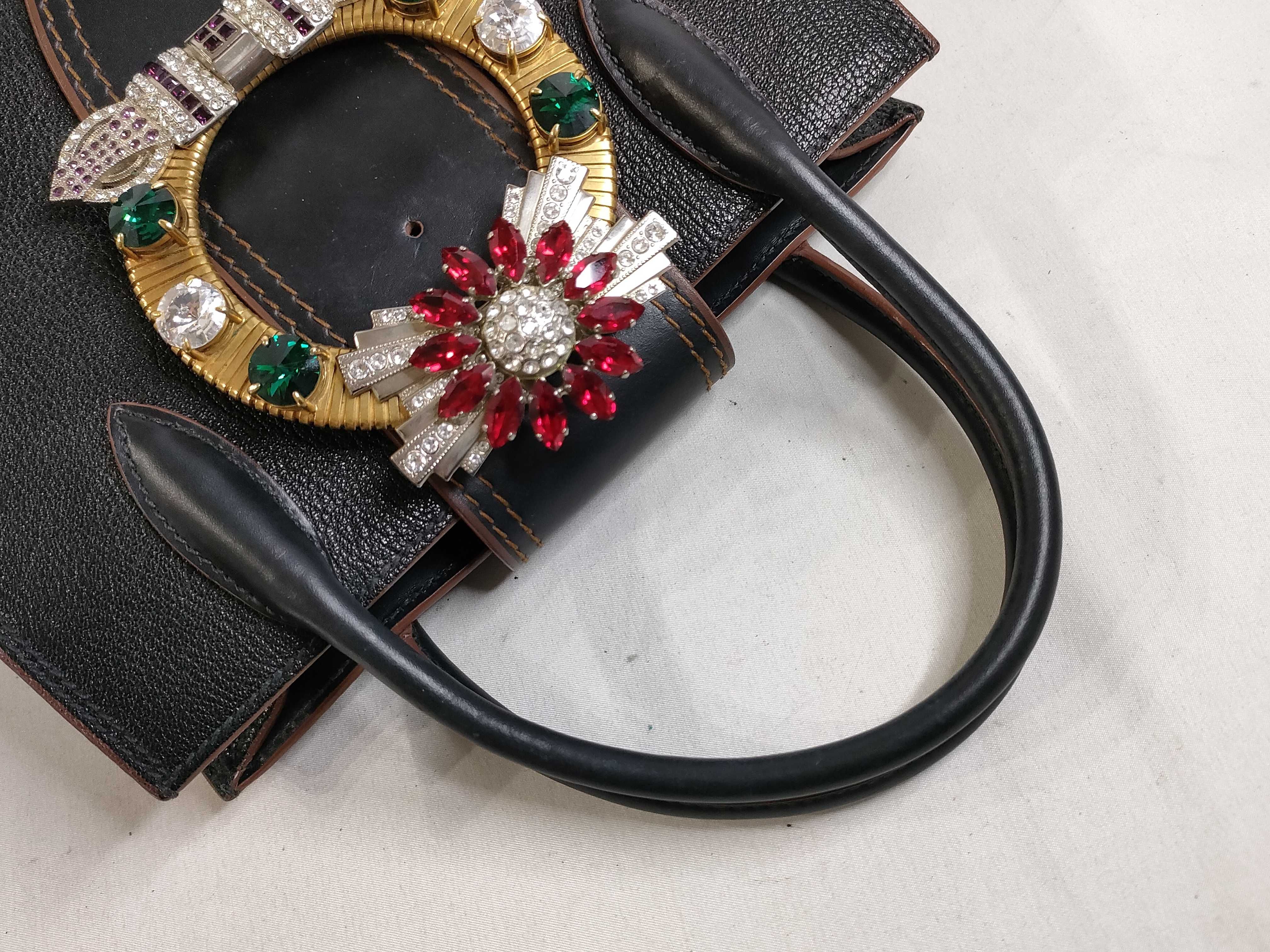 DU- Leather Shoulder Bag Black Handbag — view 3