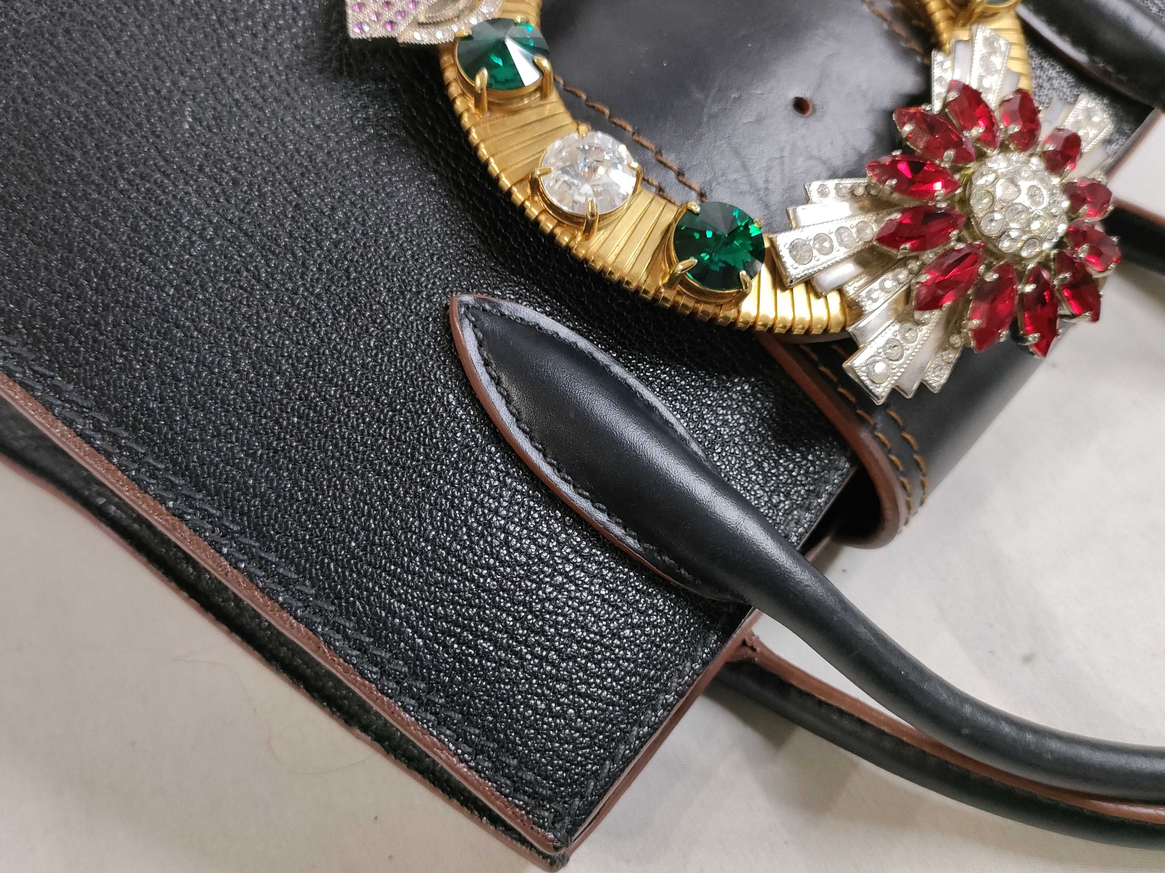 DU- Leather Shoulder Bag Black Handbag — view 5
