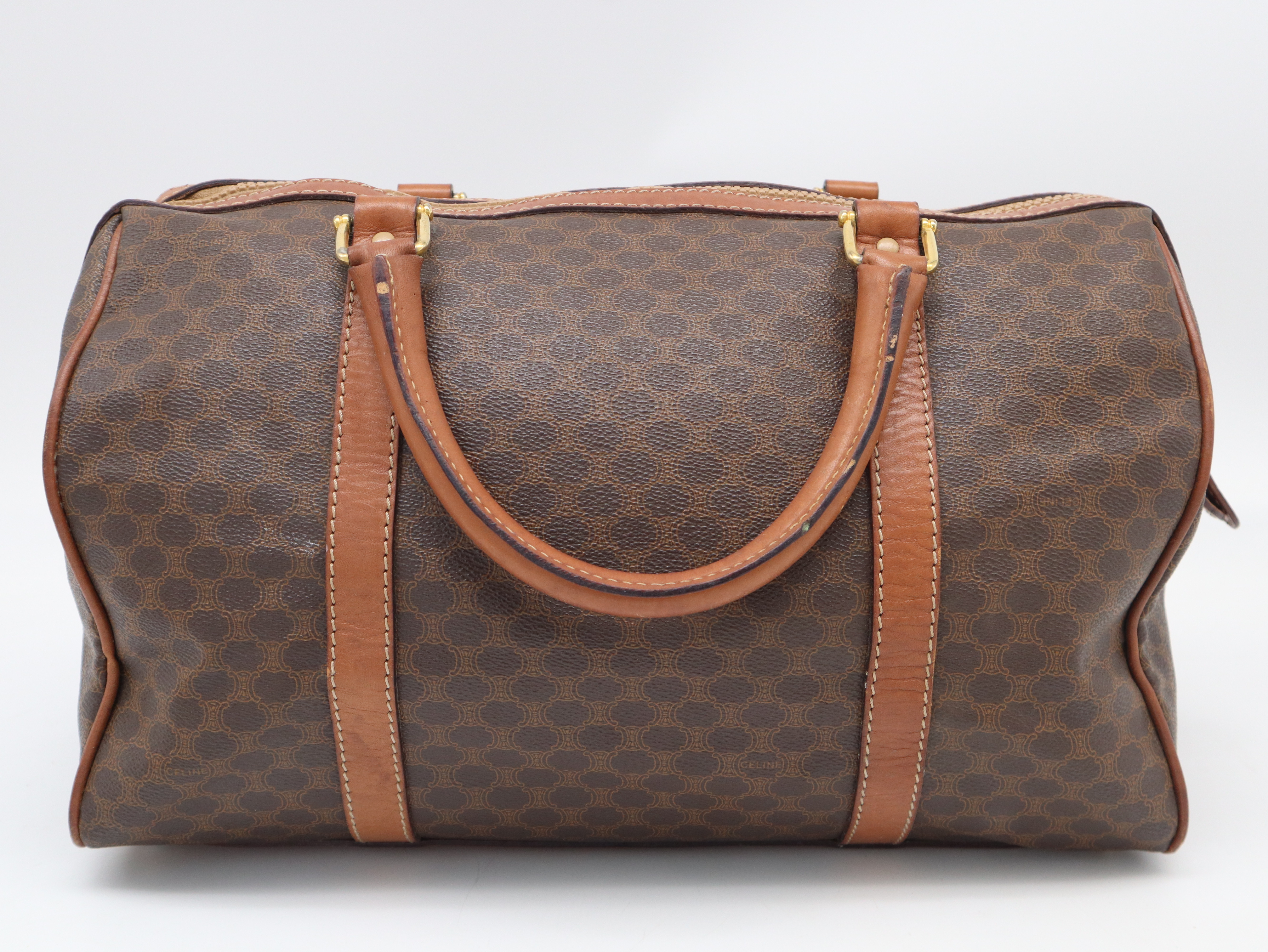 Macadam Boston Bag, Leather, Brown Boston Bag — view 2