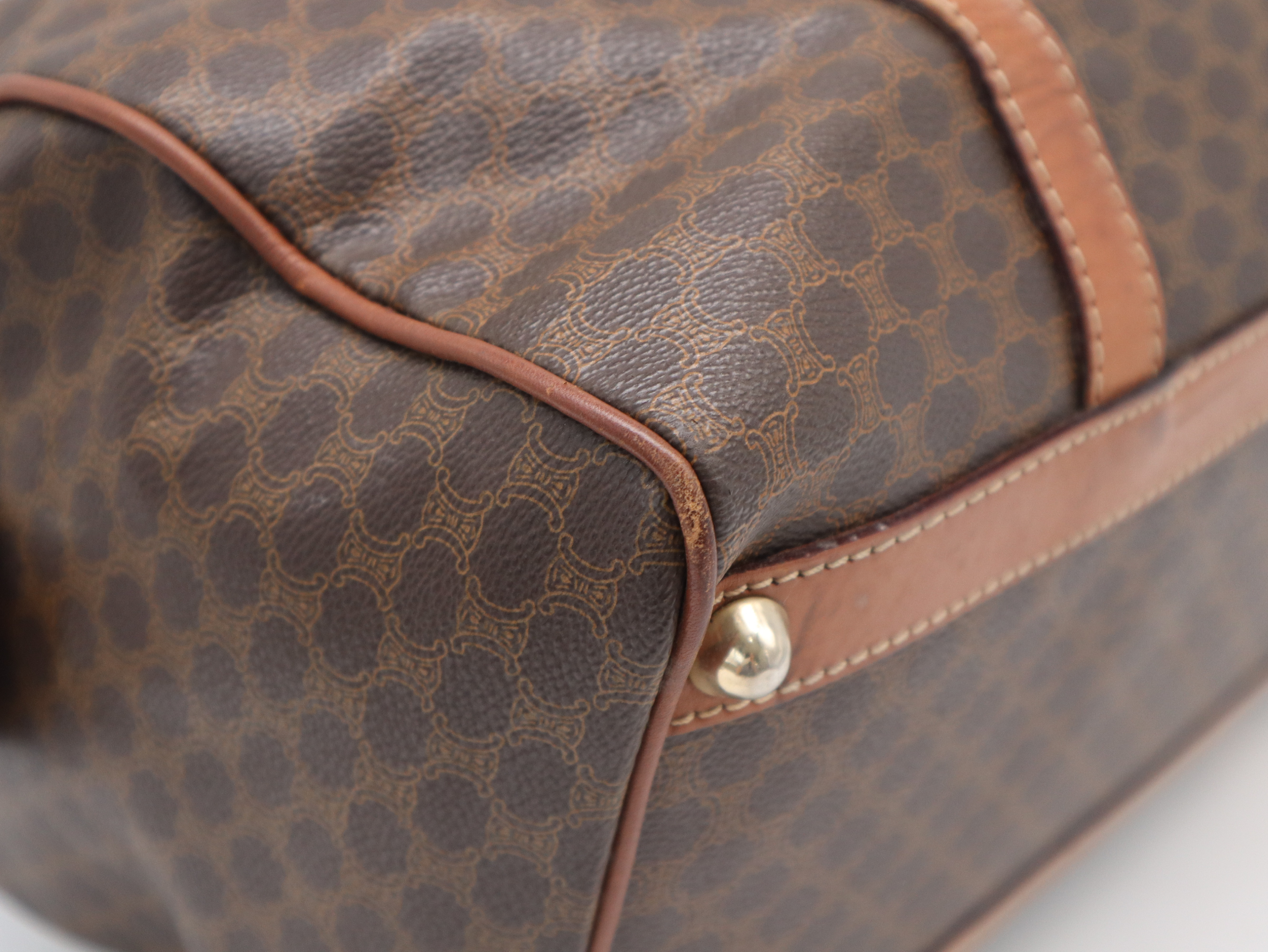 Macadam Boston Bag, Leather, Brown Boston Bag — view 11