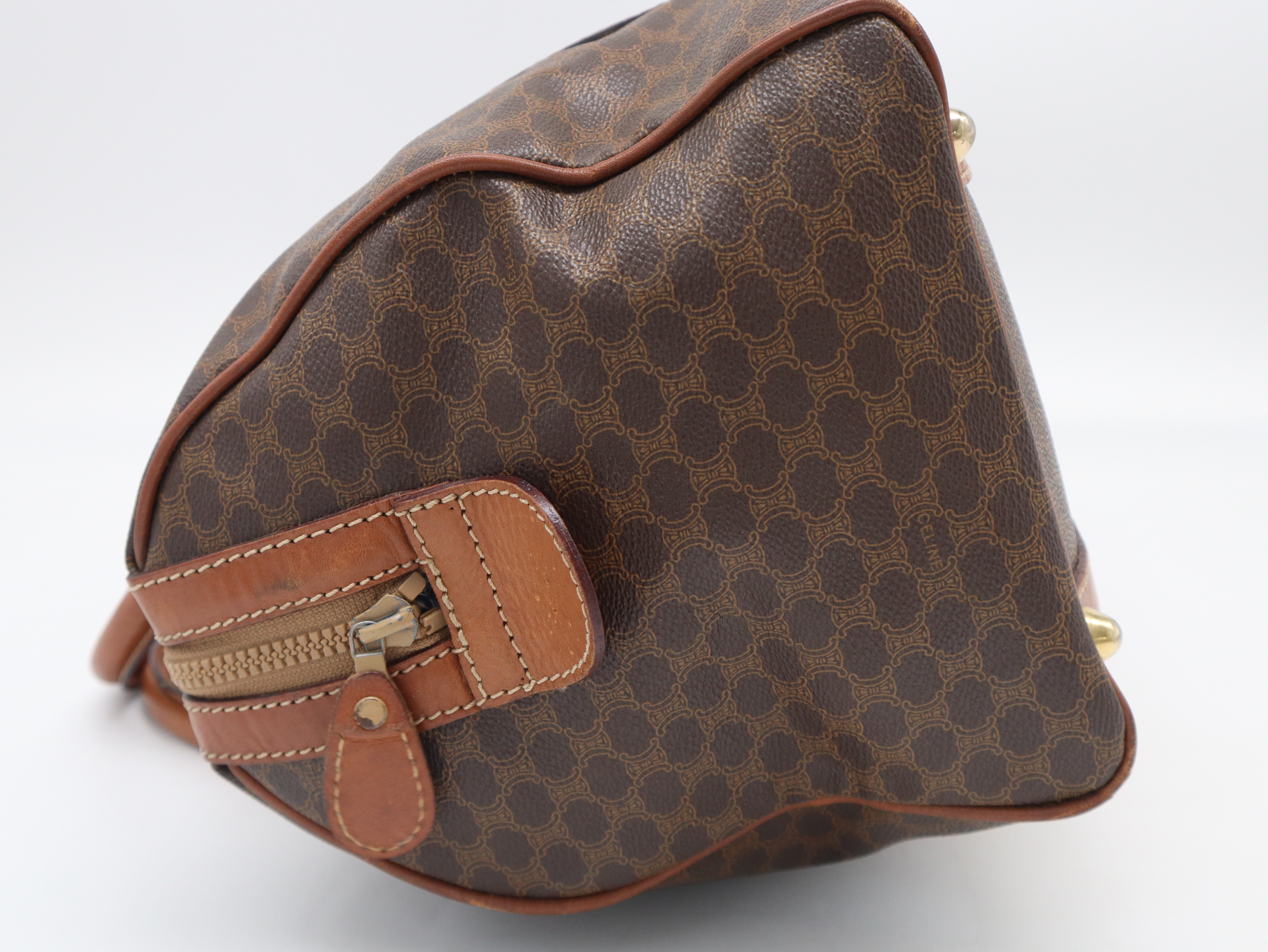 Macadam Boston Bag, Leather, Brown Boston Bag — view 3