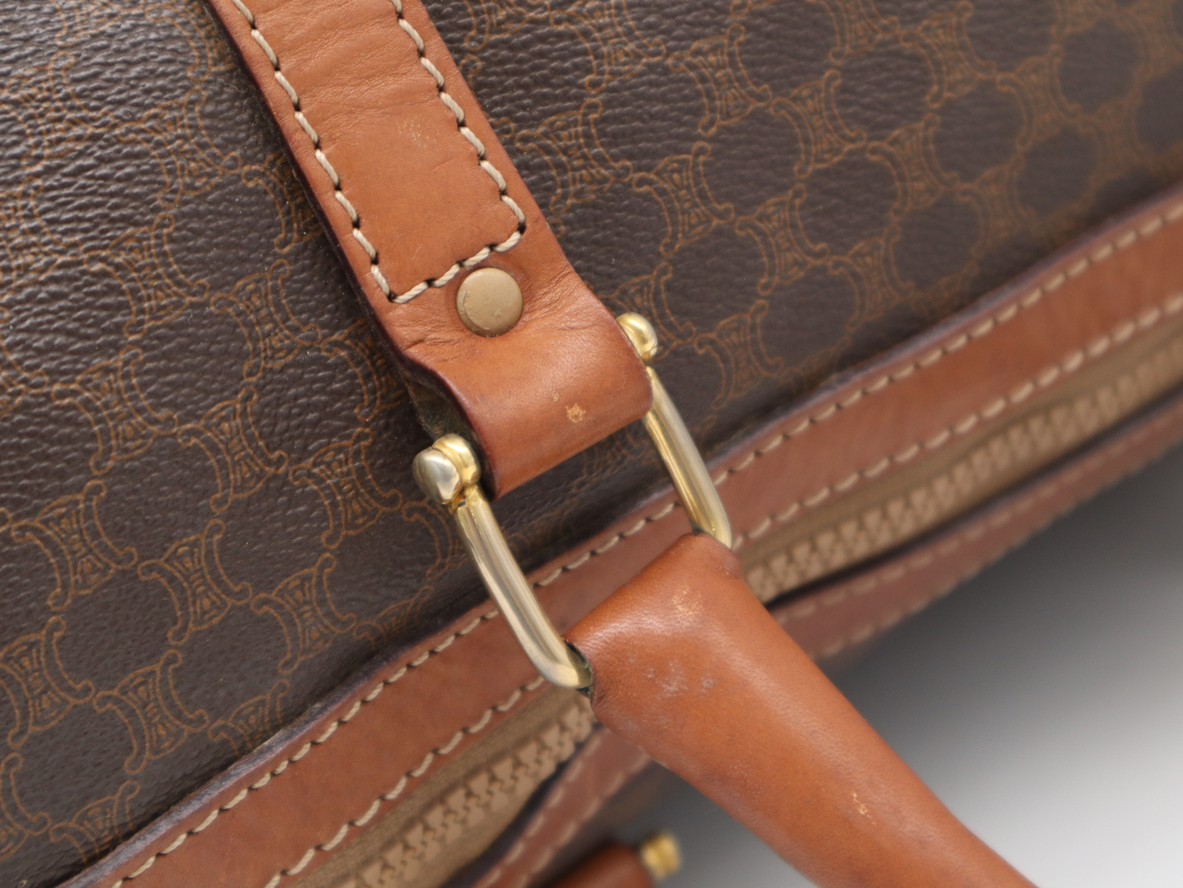 Macadam Boston Bag, Leather, Brown Boston Bag — view 7