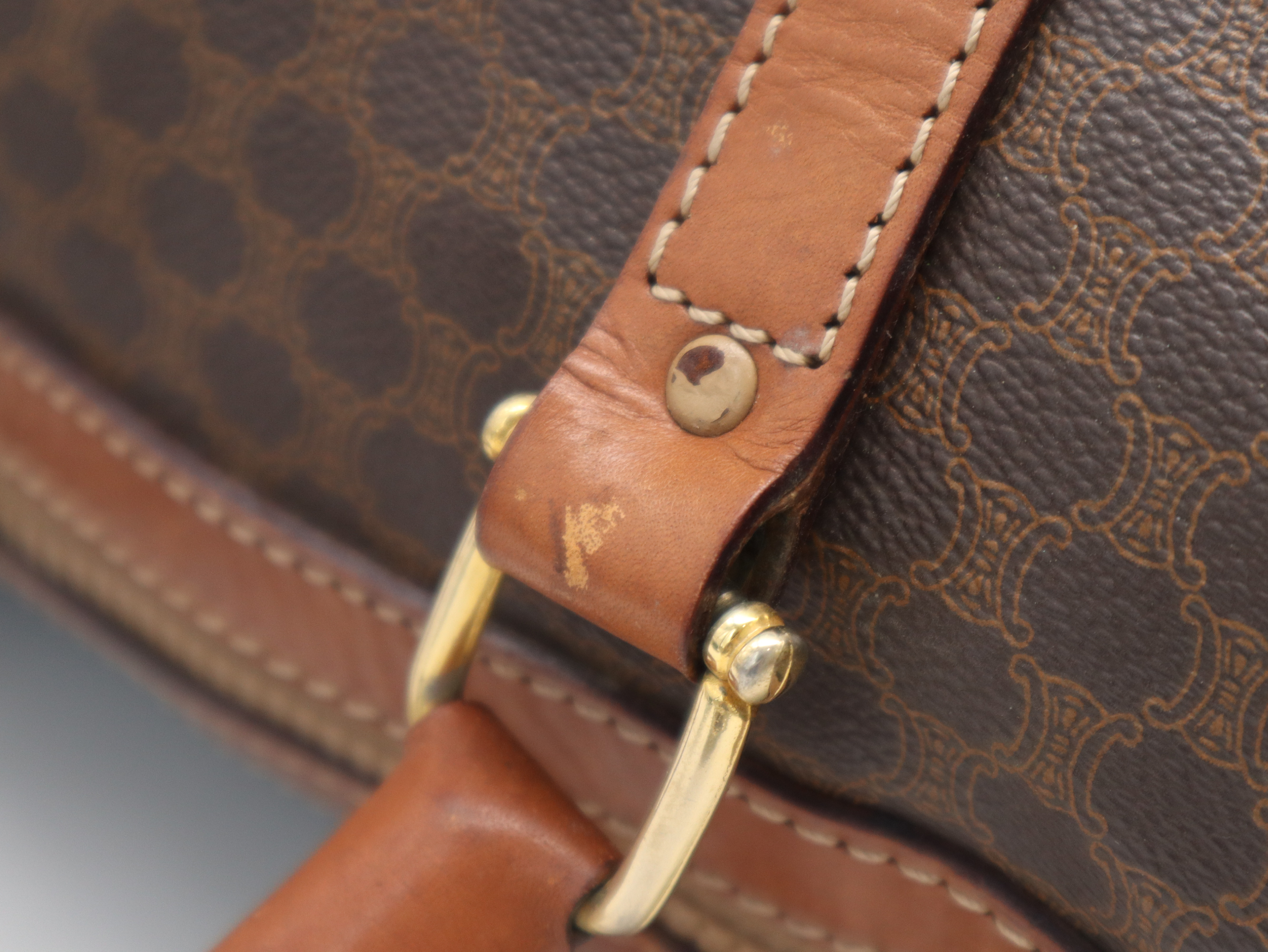 Macadam Boston Bag, Leather, Brown Boston Bag — view 8