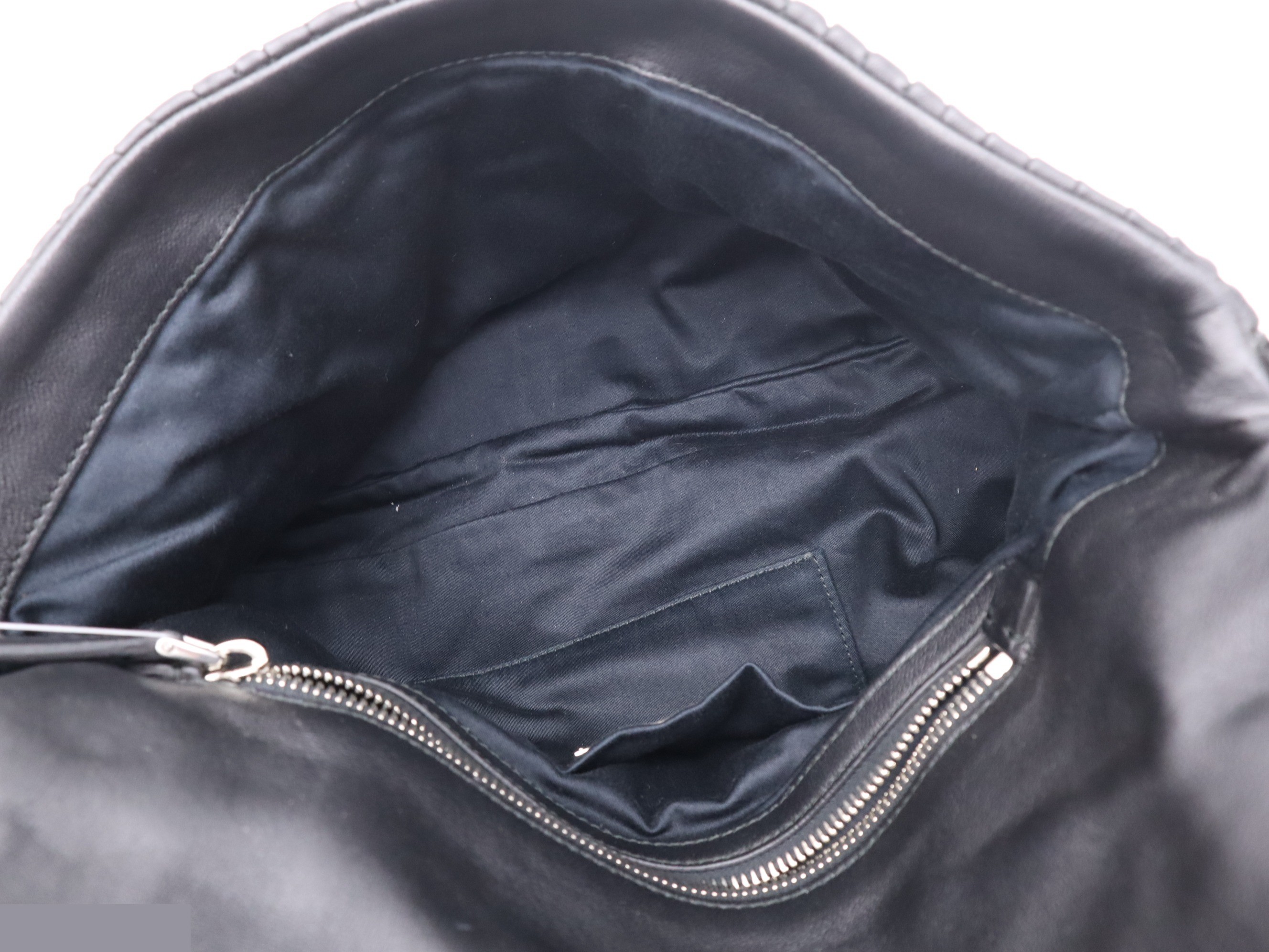 Leather Matelassé Nappa Crystal Handbag with 2 Shoulder Straps — view 7