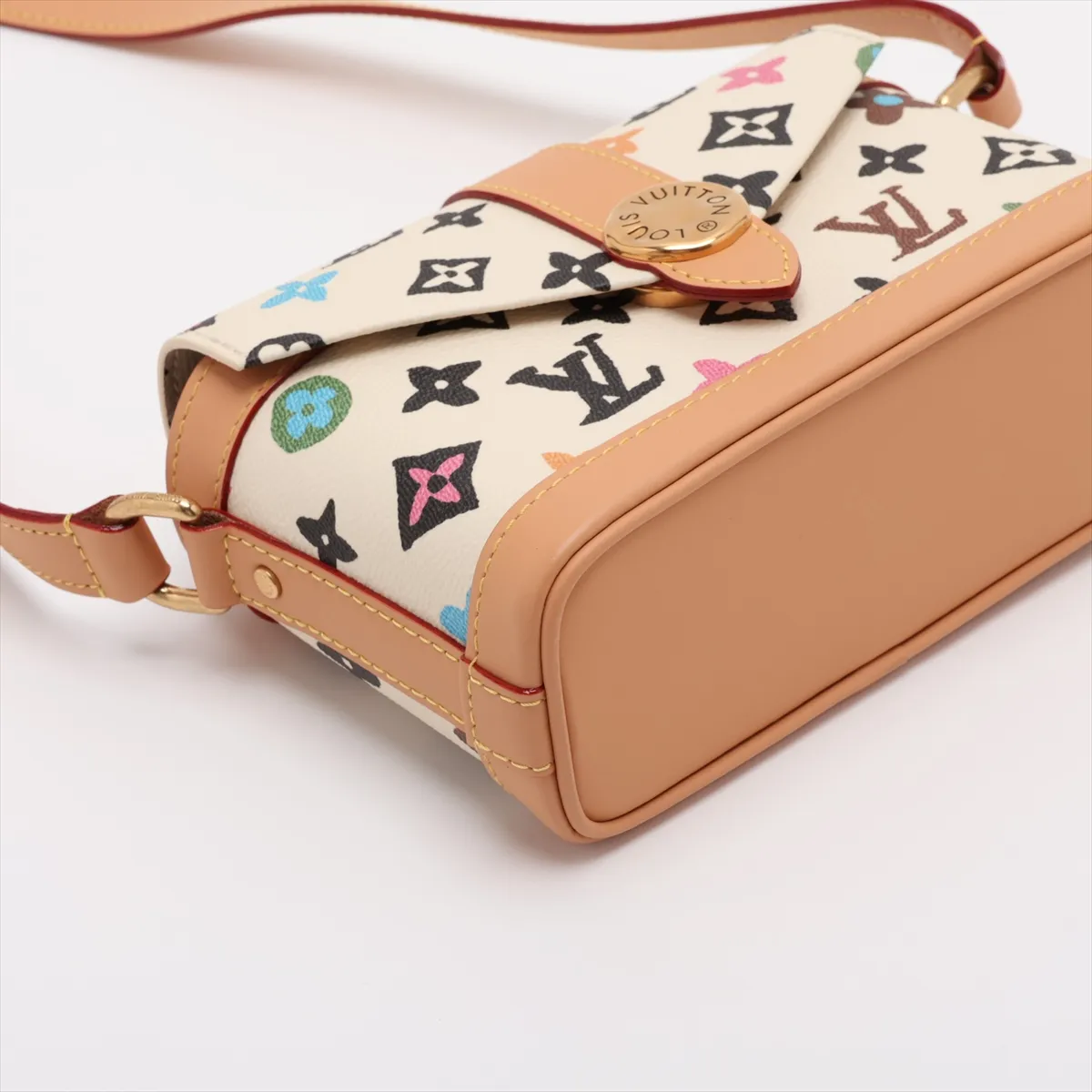 Multicolor Envelope Wearable Wallet M83346 Ivory (RFID detected) — view 4
