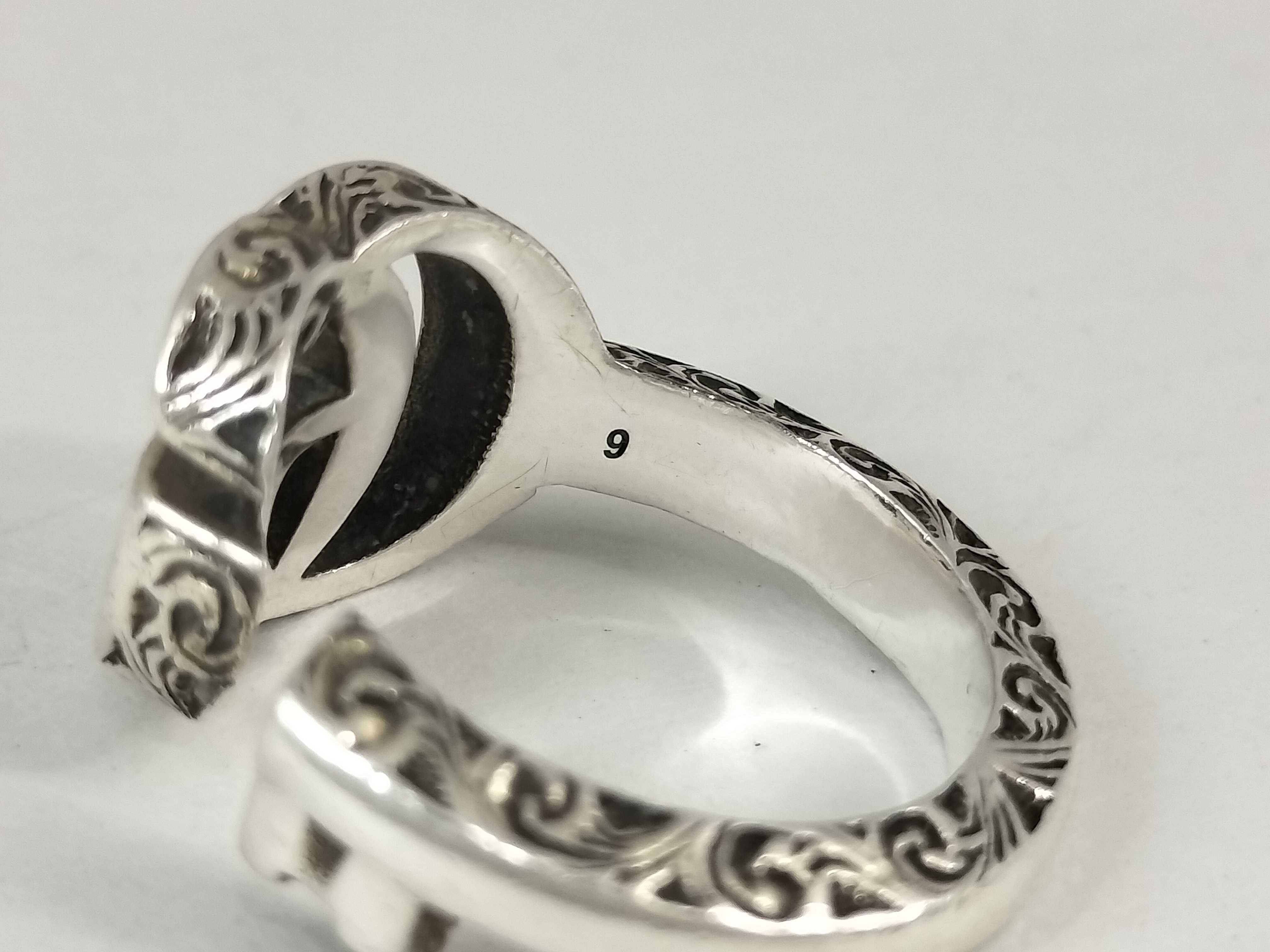Arabesque GG Marmont Ring, 925 Sterling Silver, 4.9g — view 6