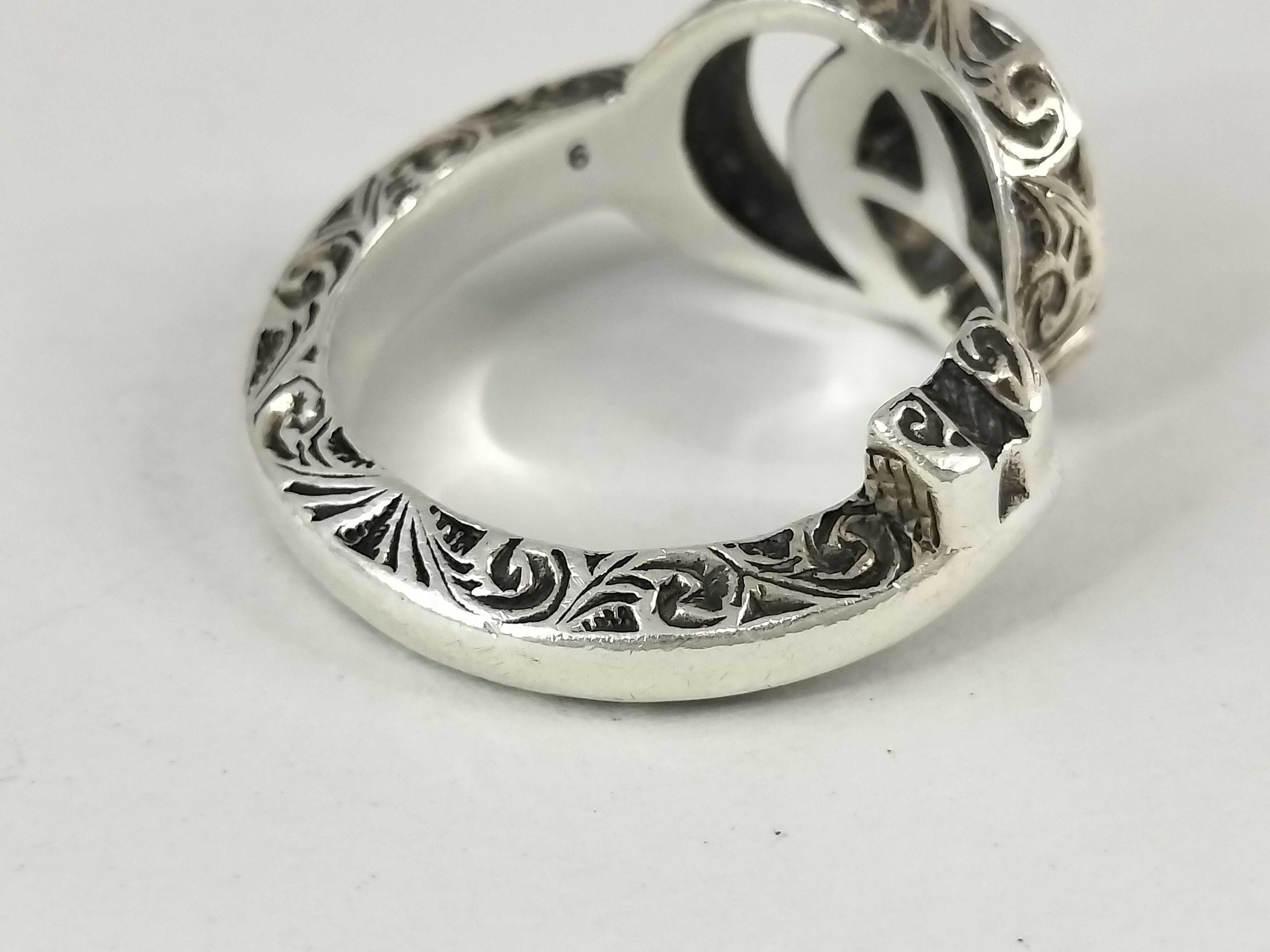 Arabesque GG Marmont Ring, 925 Sterling Silver, 4.9g — view 7