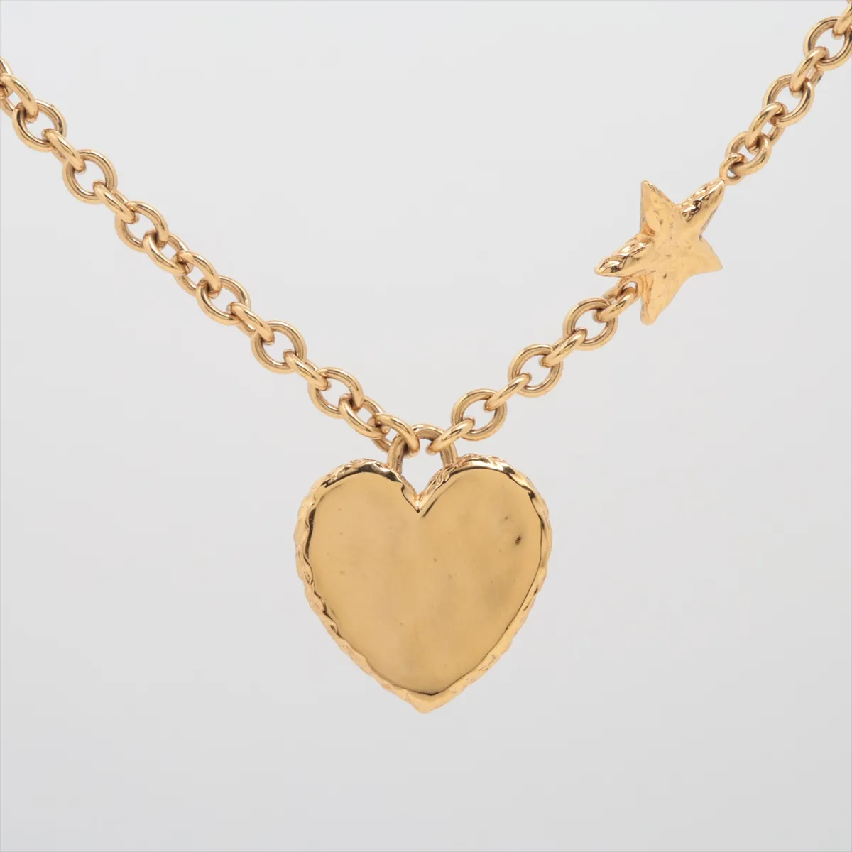 Coco Mark Star & Heart B24P Necklace, GP Black x Gold, with — view 2