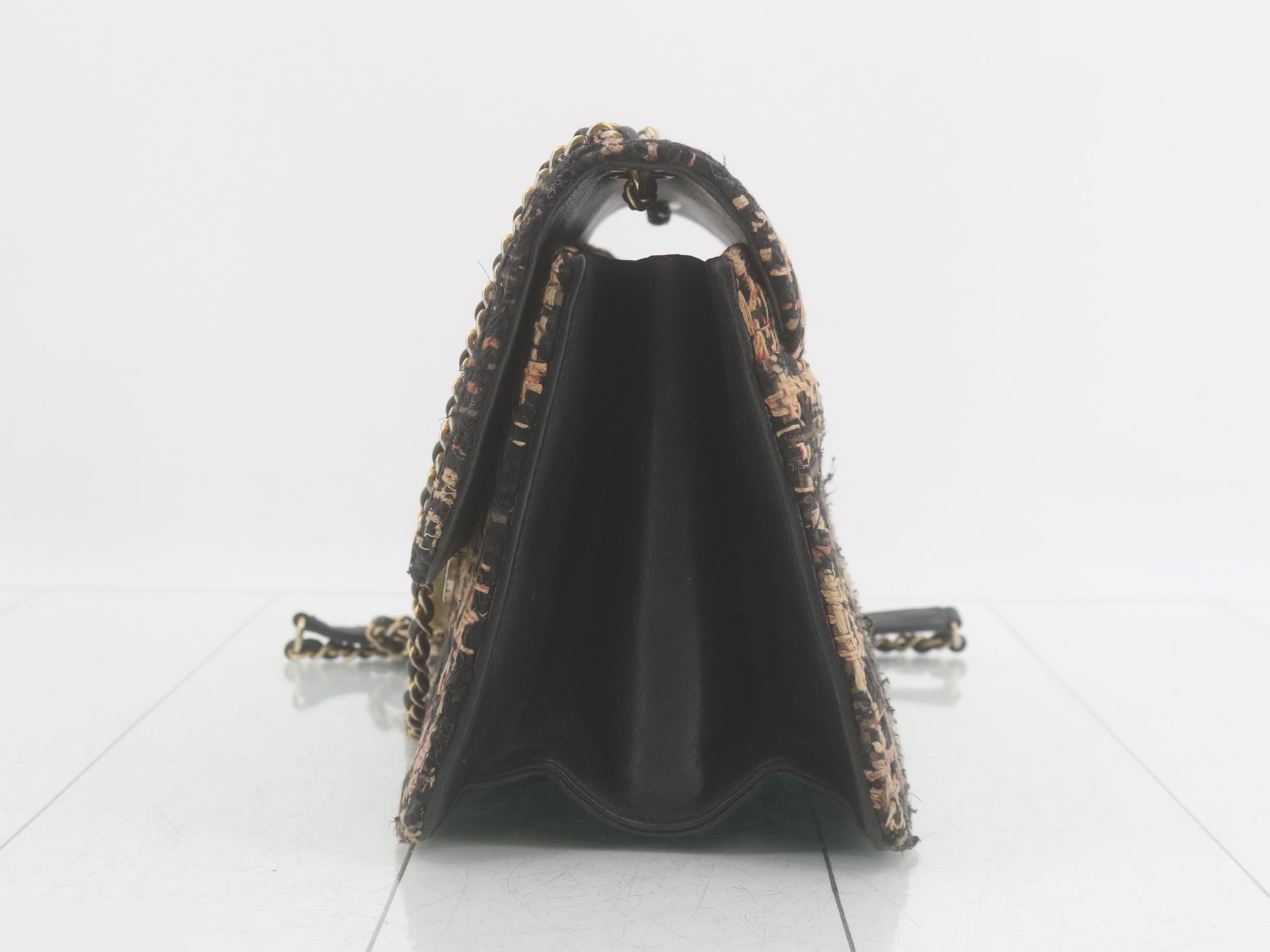 Matelassé Tweed Chain Shoulder Bag — view 3