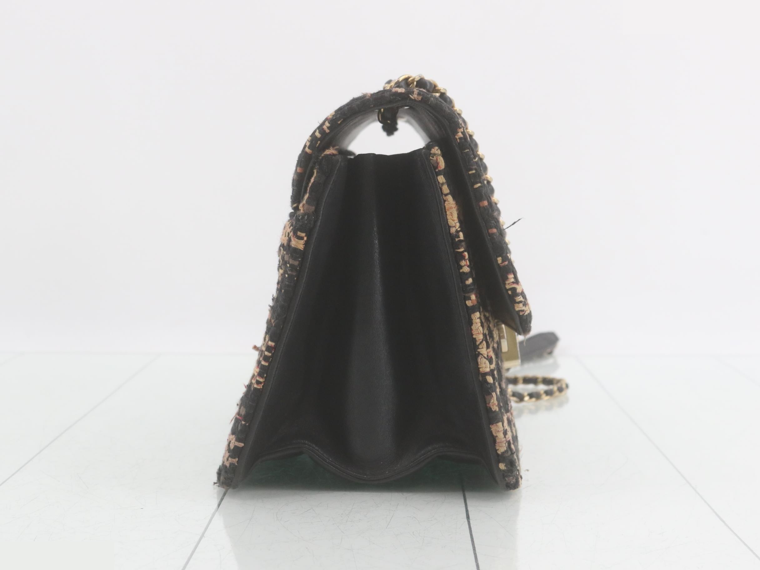 Matelassé Tweed Chain Shoulder Bag — view 4