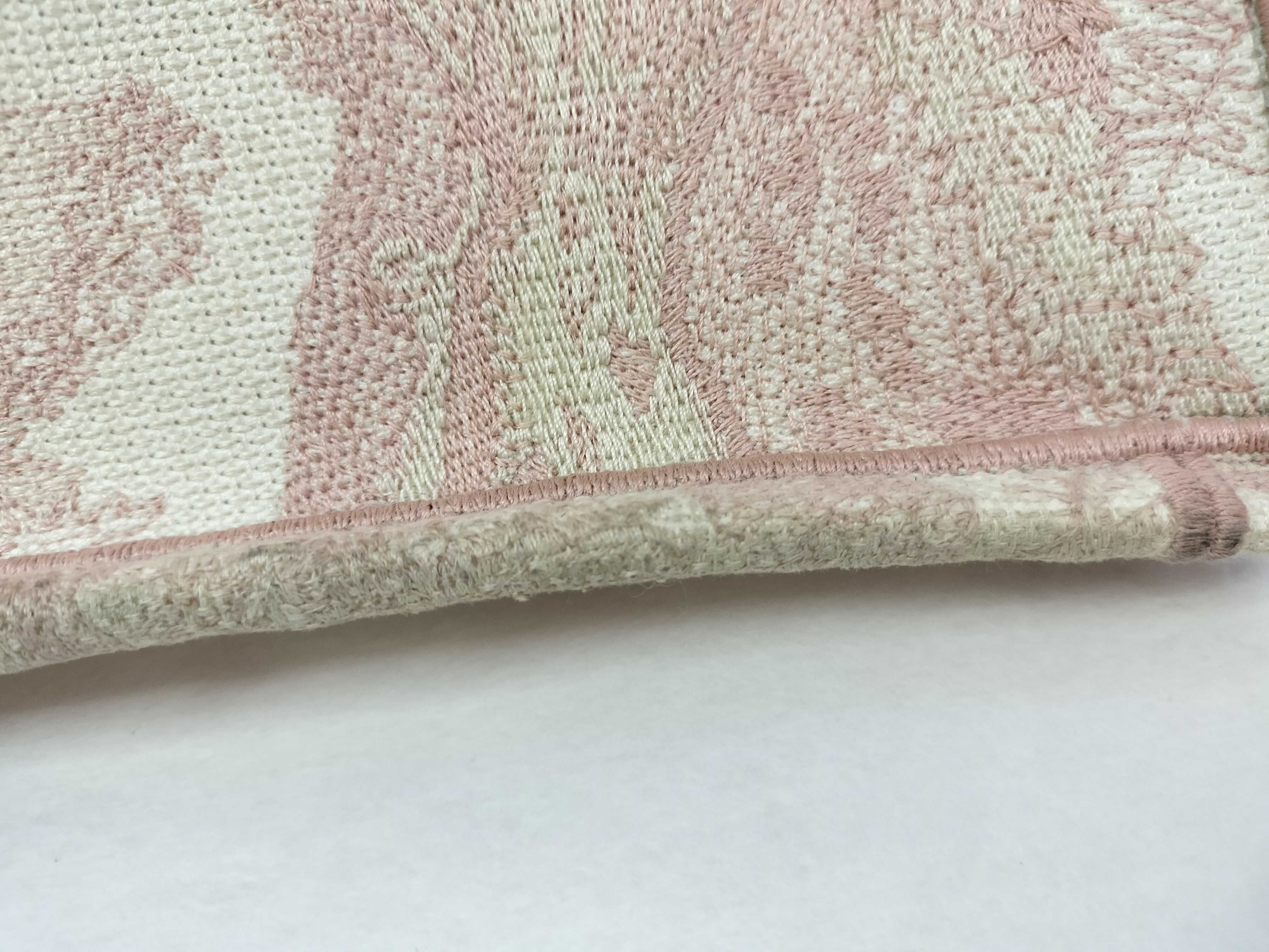 Toile de Jouy Embroidery Book Tote Medium Canvas Tote Bag Pink Tote Bag — view 12
