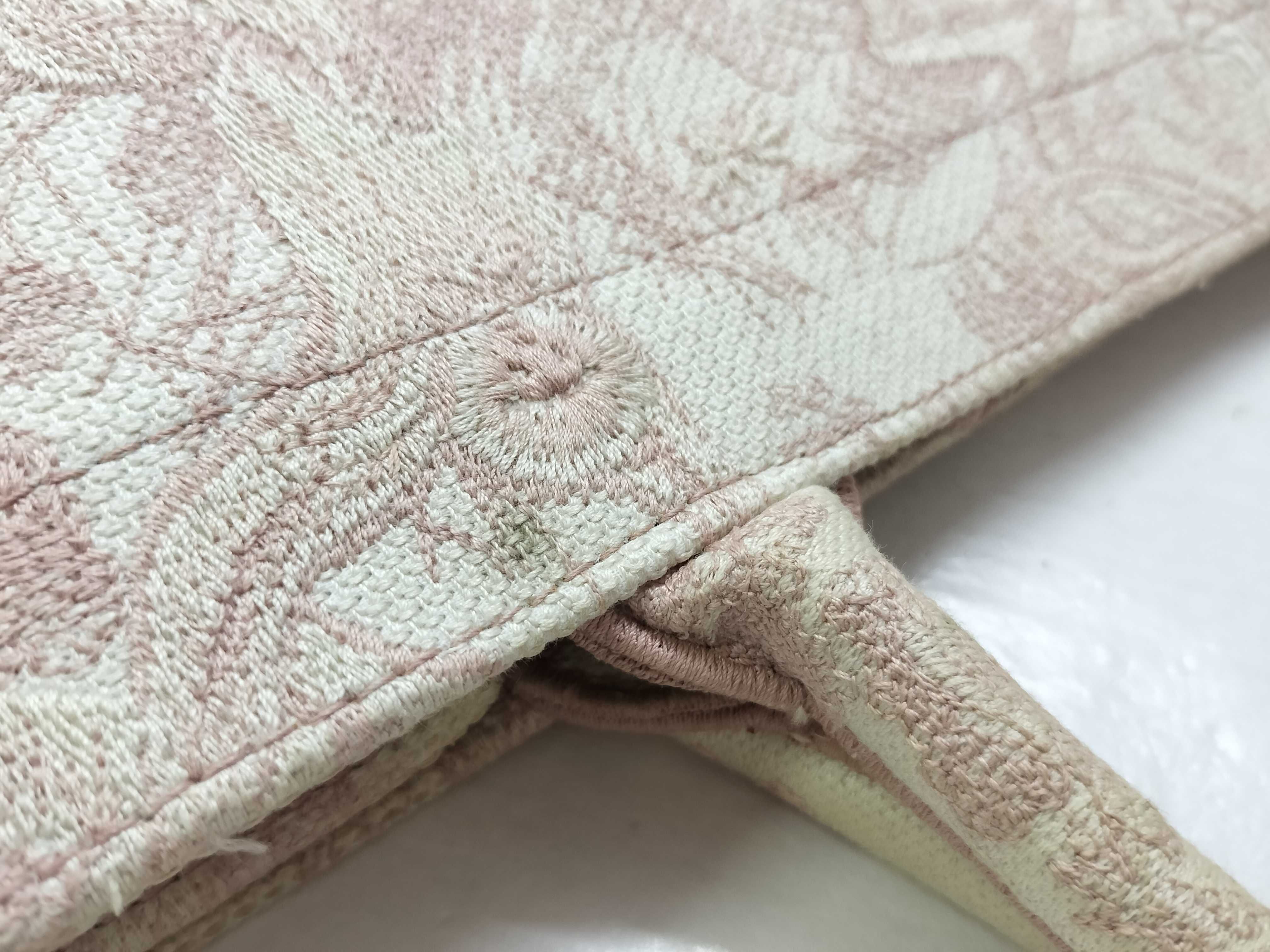 Toile de Jouy Embroidery Book Tote Medium Canvas Tote Bag Pink Tote Bag — view 5