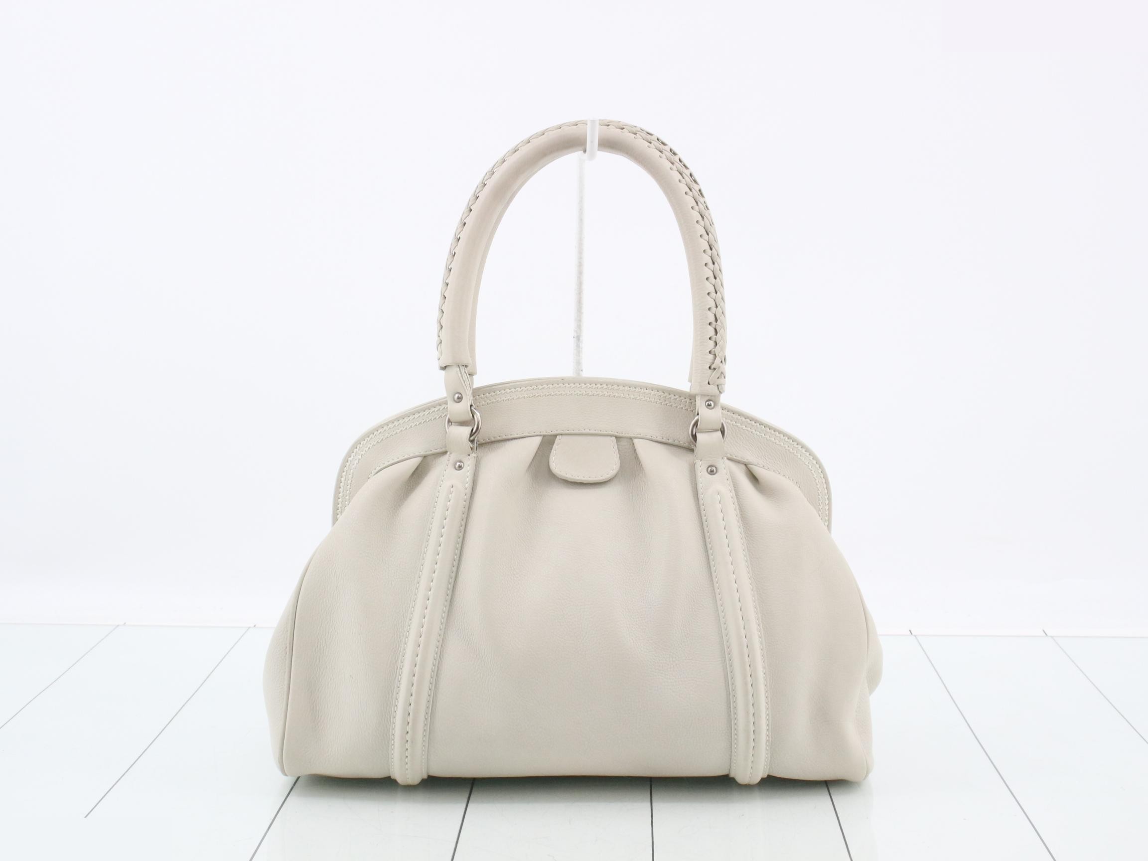My Dior Frame Satchel, White Leather — view 2