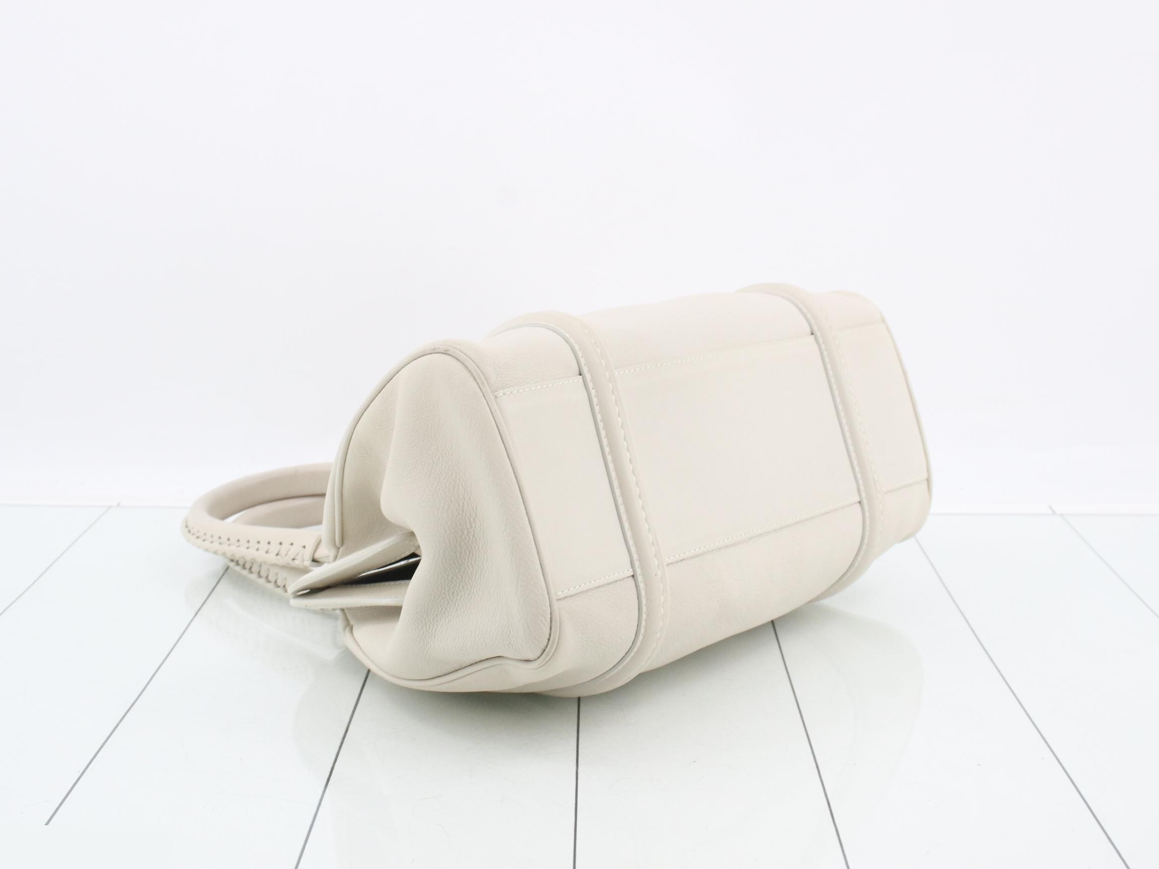 My Dior Frame Satchel, White Leather — view 5