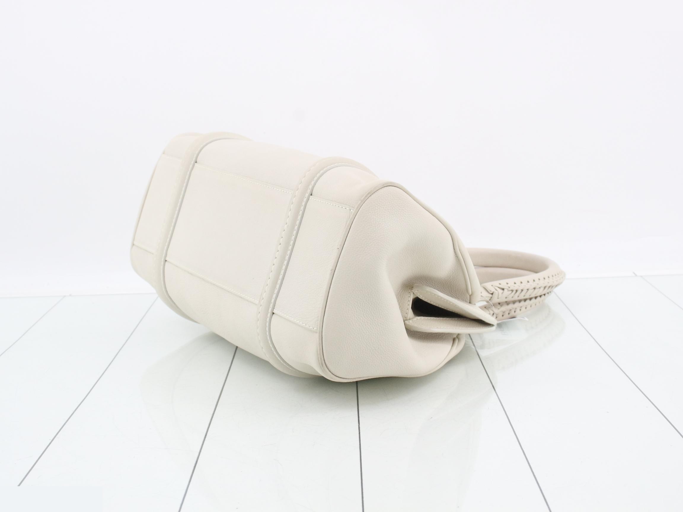 My Dior Frame Satchel, White Leather — view 6