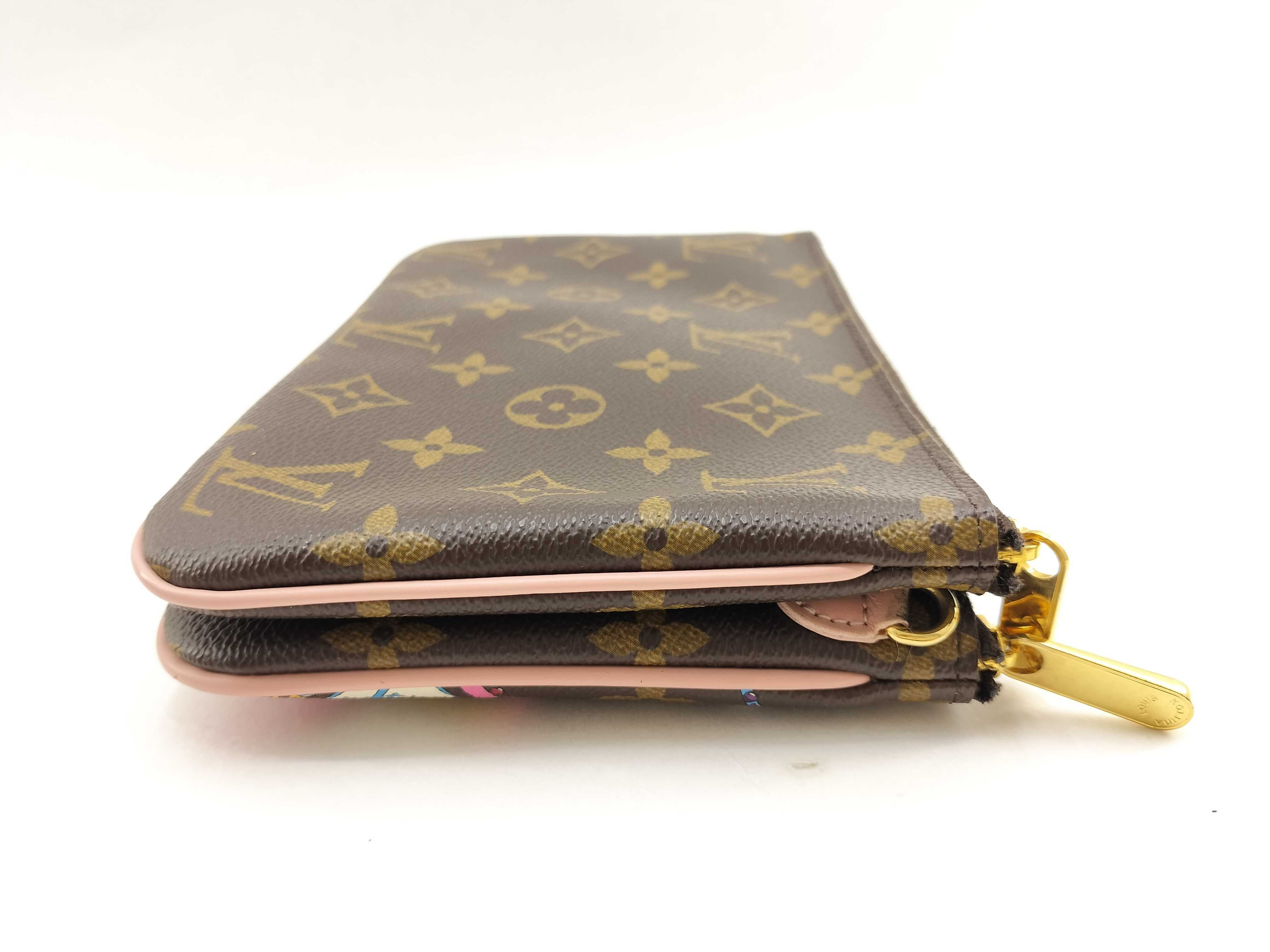 Monogram PH - Monogram Vivienne Pochette Double Zip M69744 Brown Canvas Pouch — view 6