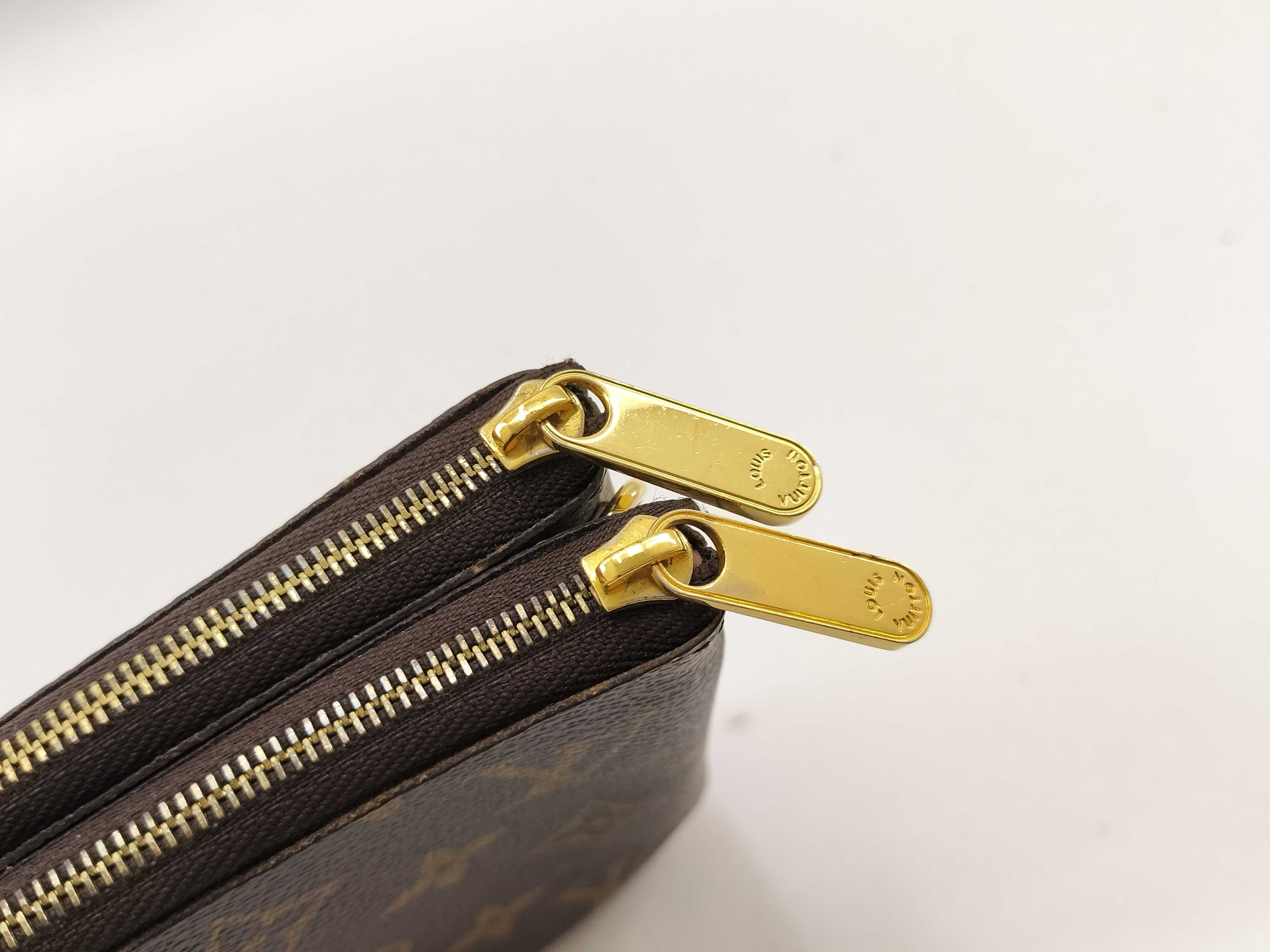 Monogram PH - Monogram Vivienne Pochette Double Zip M69744 Brown Canvas Pouch — view 8