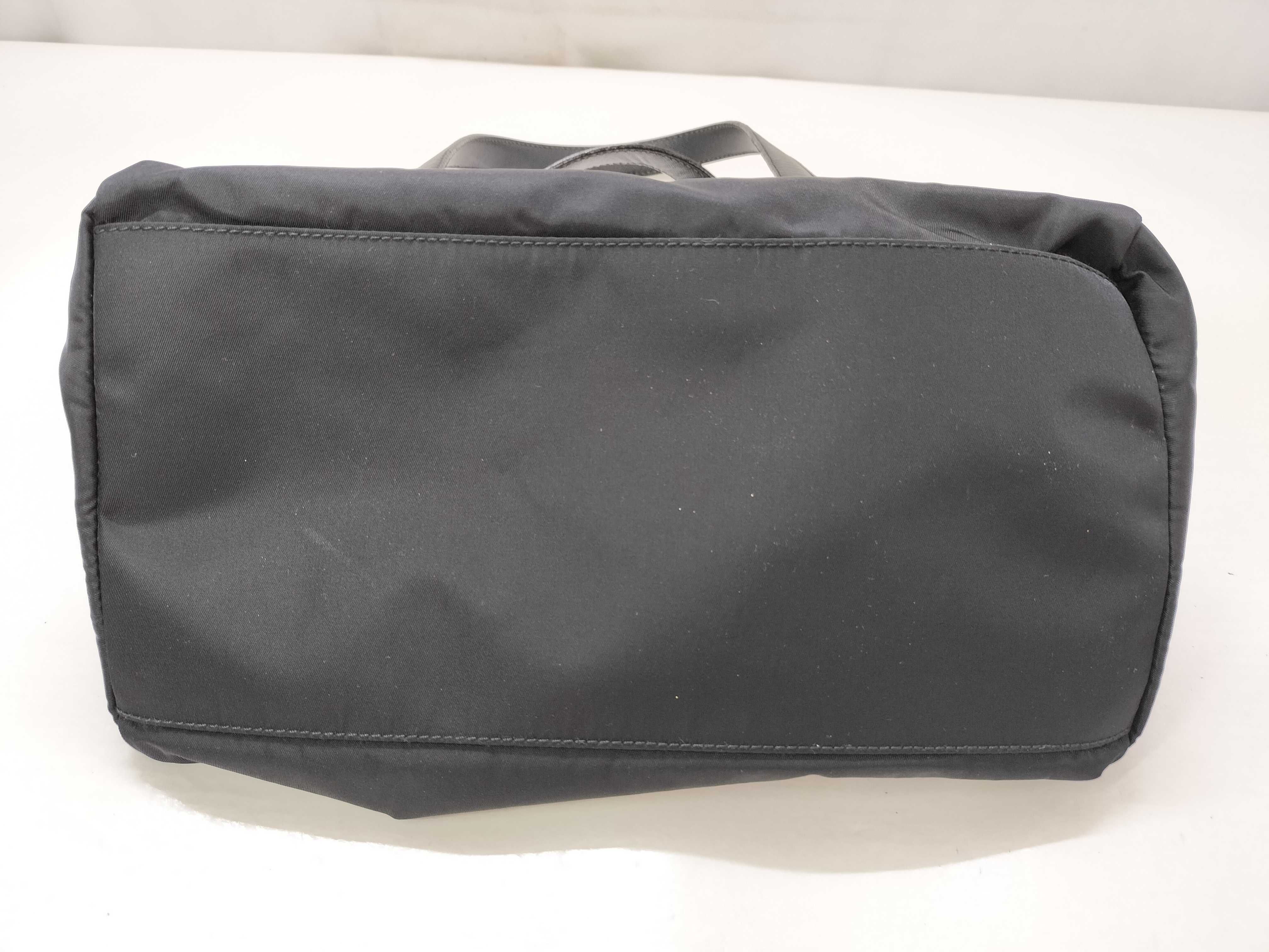 Nylon Tessuto Saffiano Mini Boston Bag, Black Handbag — view 13