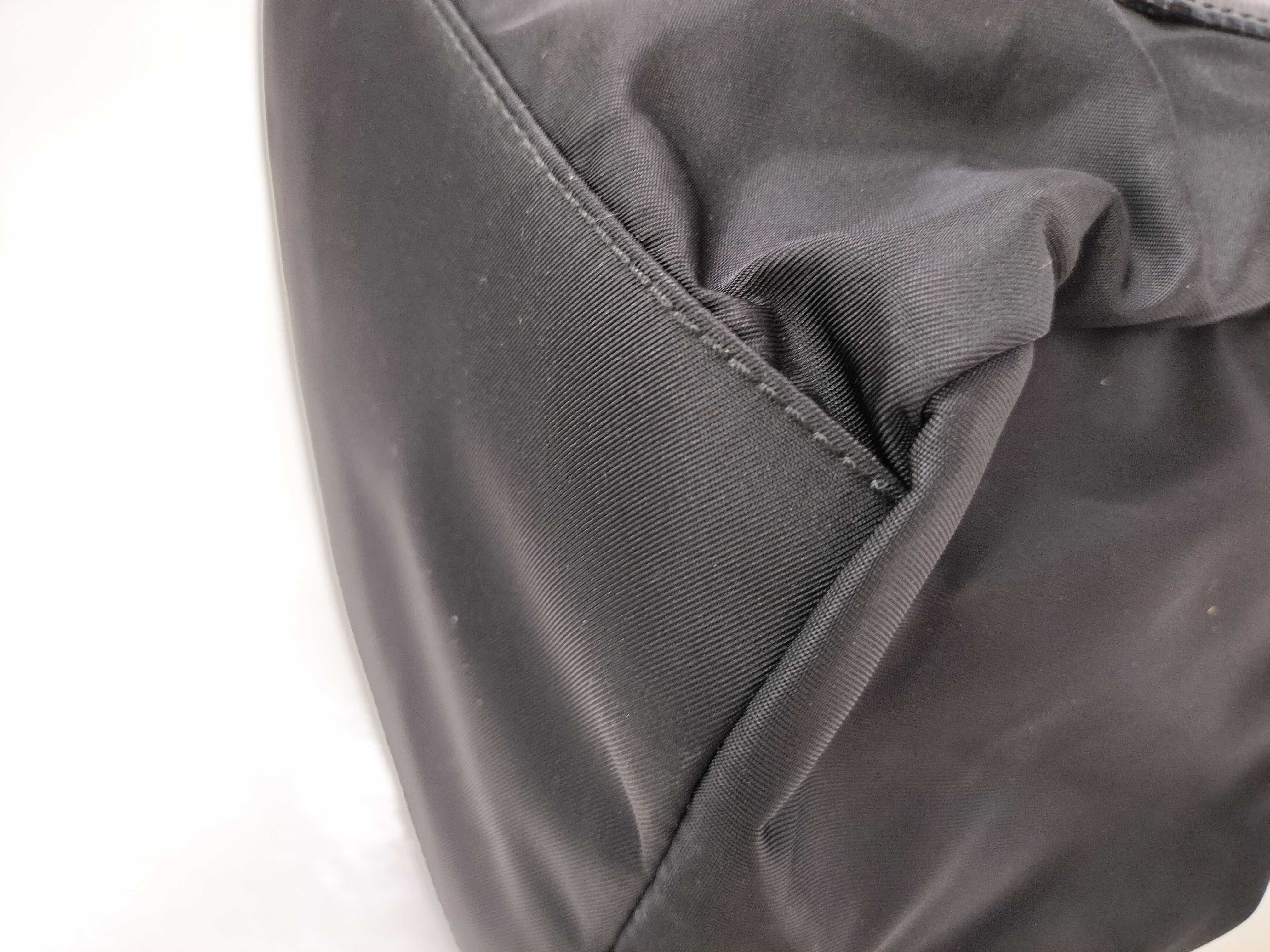 Nylon Tessuto Saffiano Mini Boston Bag, Black Handbag — view 7