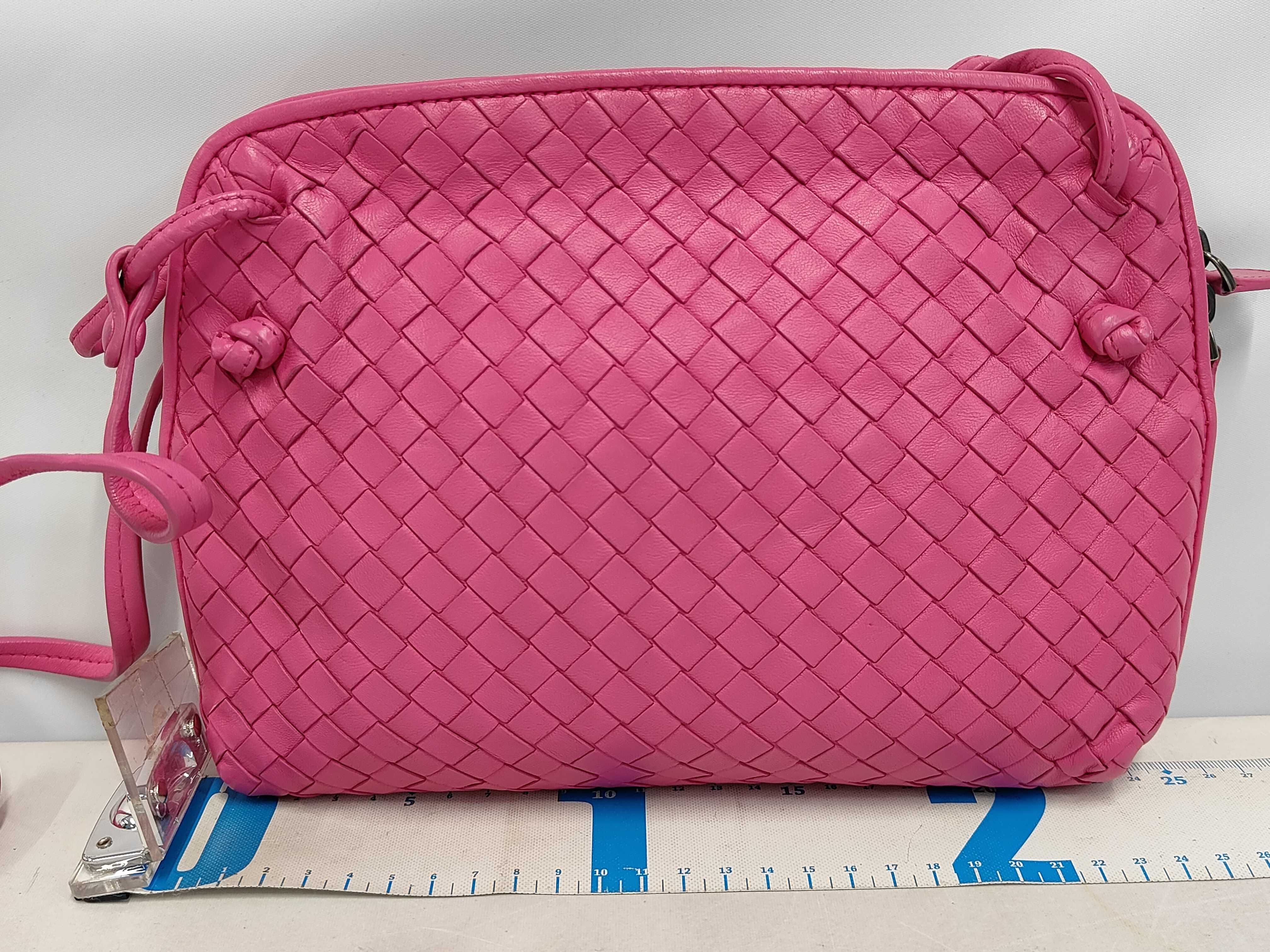 Nodini Intrecciato Rose Red Lambskin Shoulder Bag — view 2