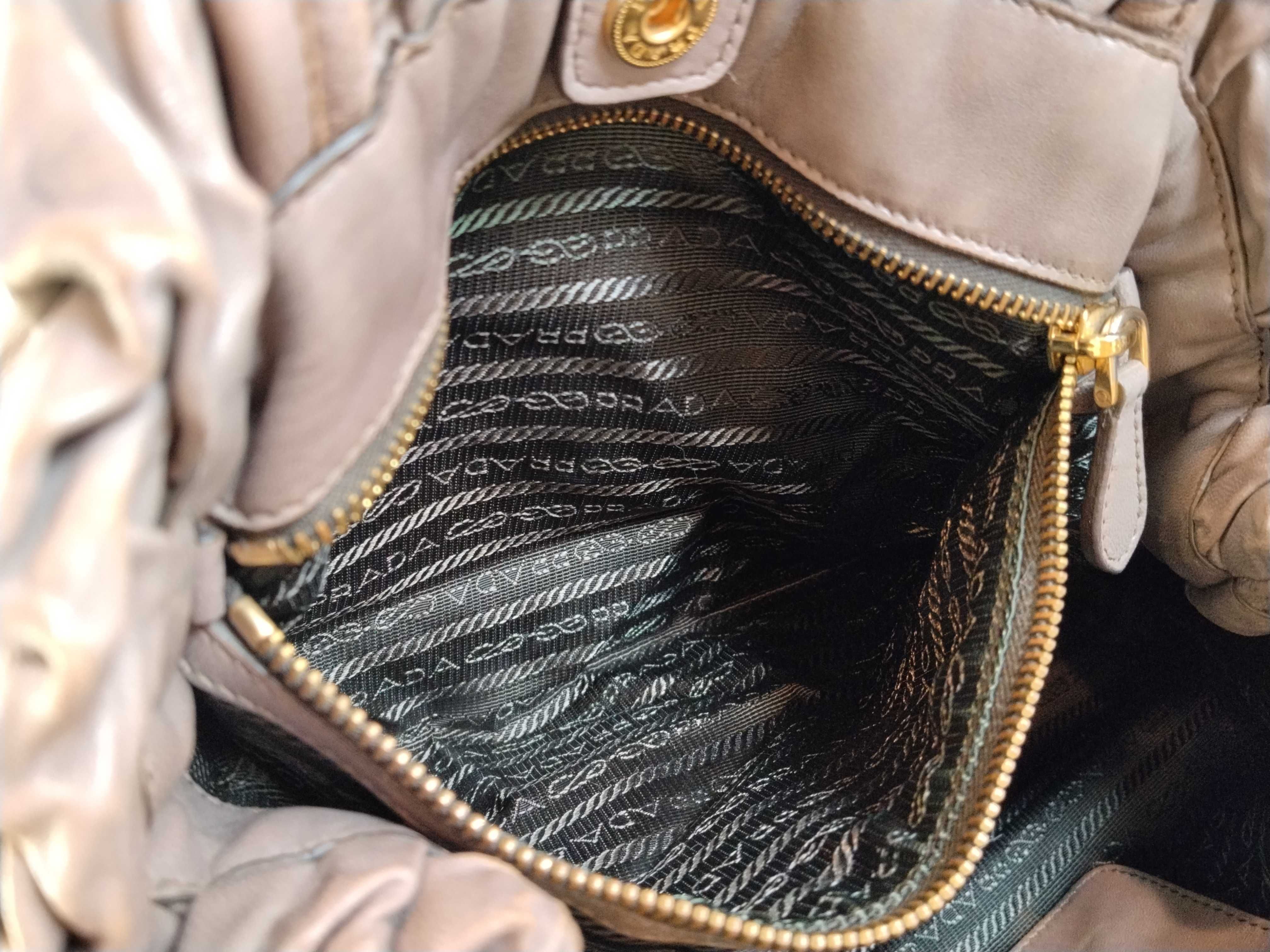 Side Ribbon Nappa Wrinkle Shoulder Bag (Handbag) — view 13