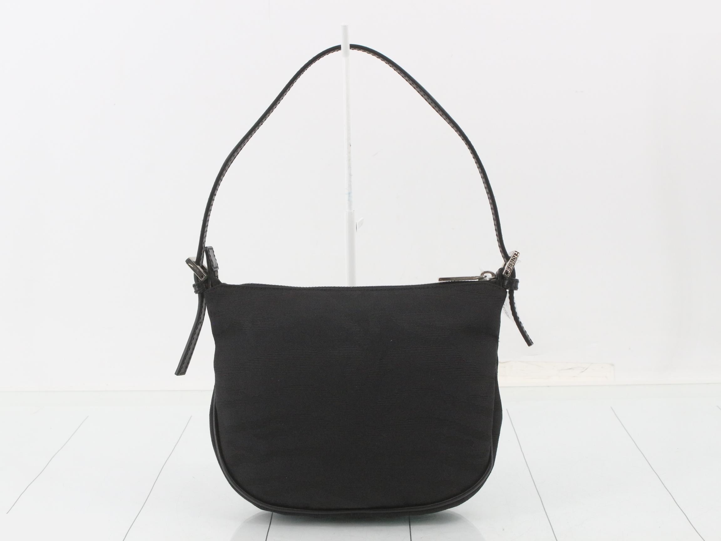 One shoulder bag black canvas — view 2