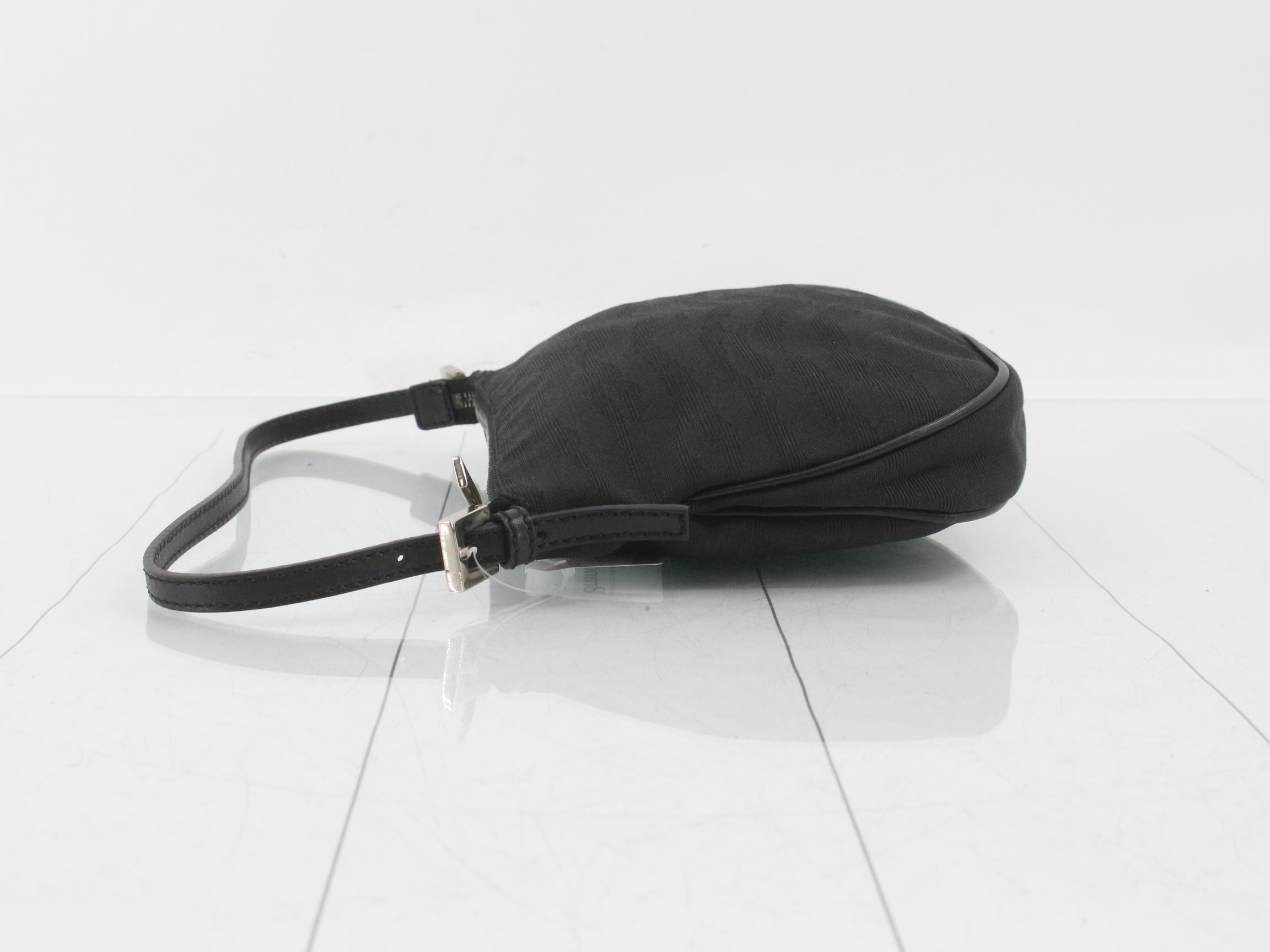 One shoulder bag black canvas — view 4