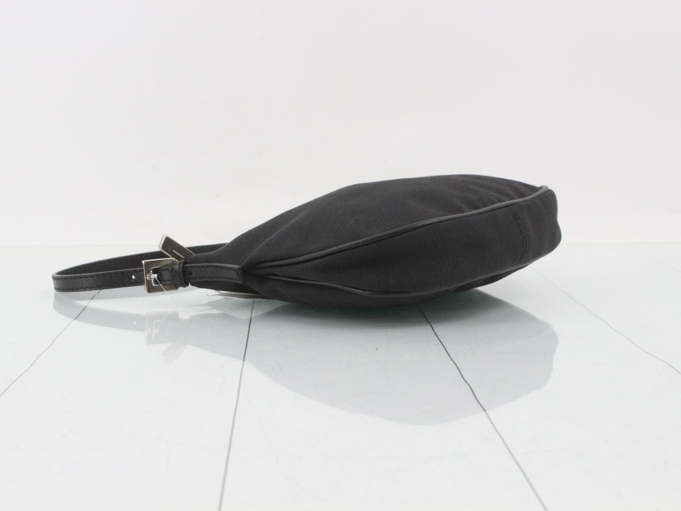 One shoulder bag black canvas — view 5
