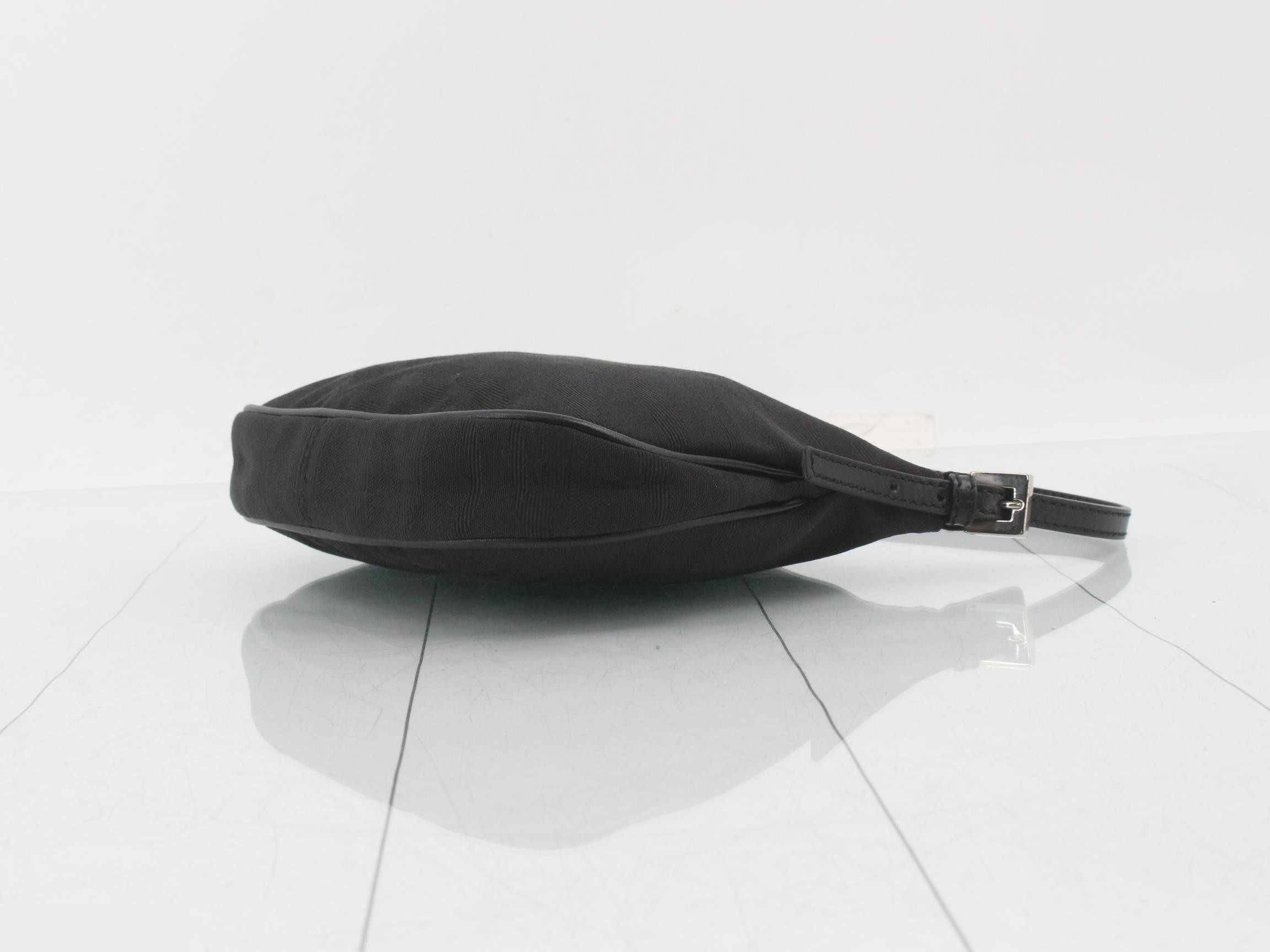 One shoulder bag black canvas — view 6