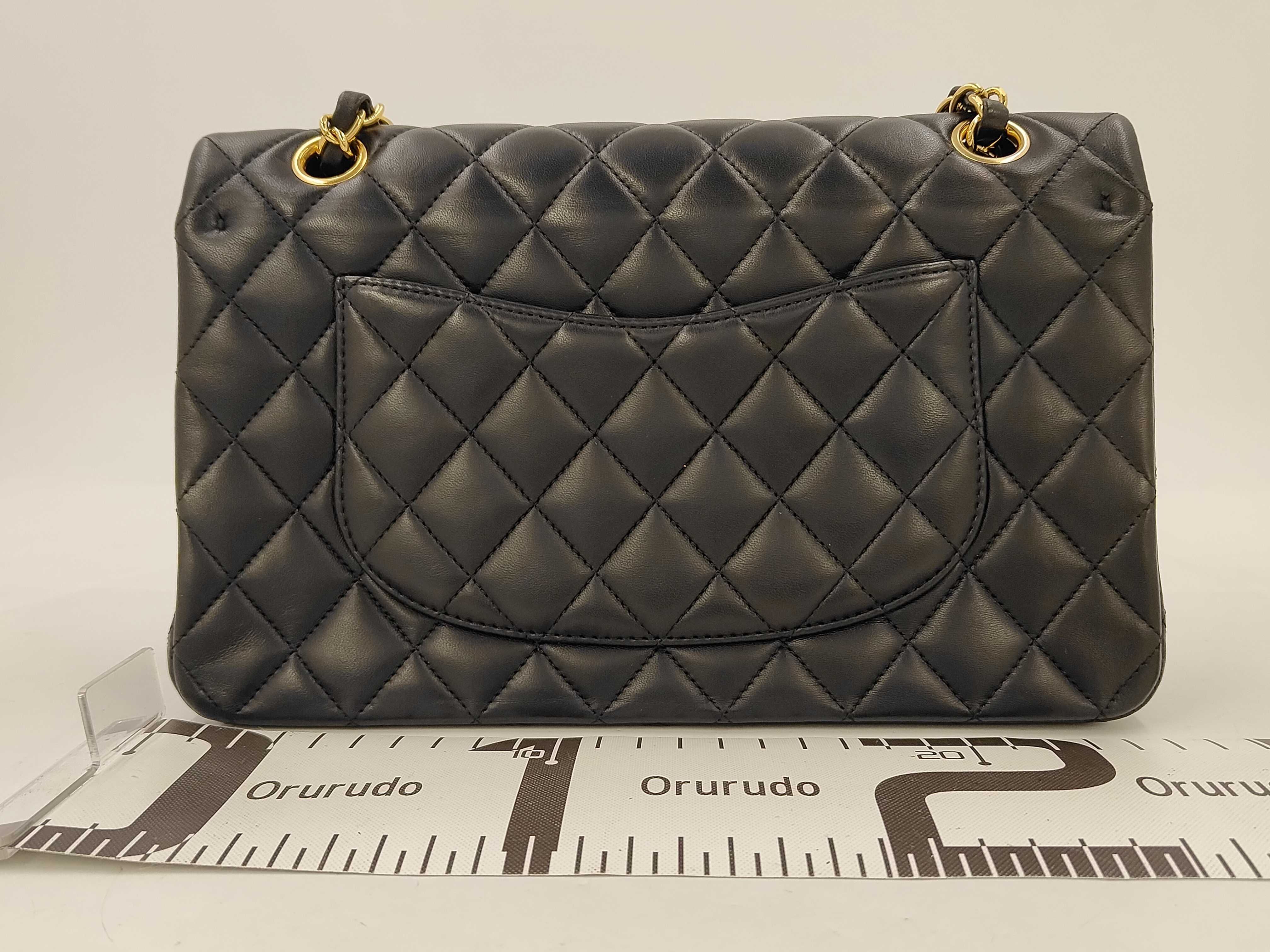 W-Flap 25 Chain Shoulder Bag, Matelassé Lambskin, Black GP Shoulder Bag — view 2