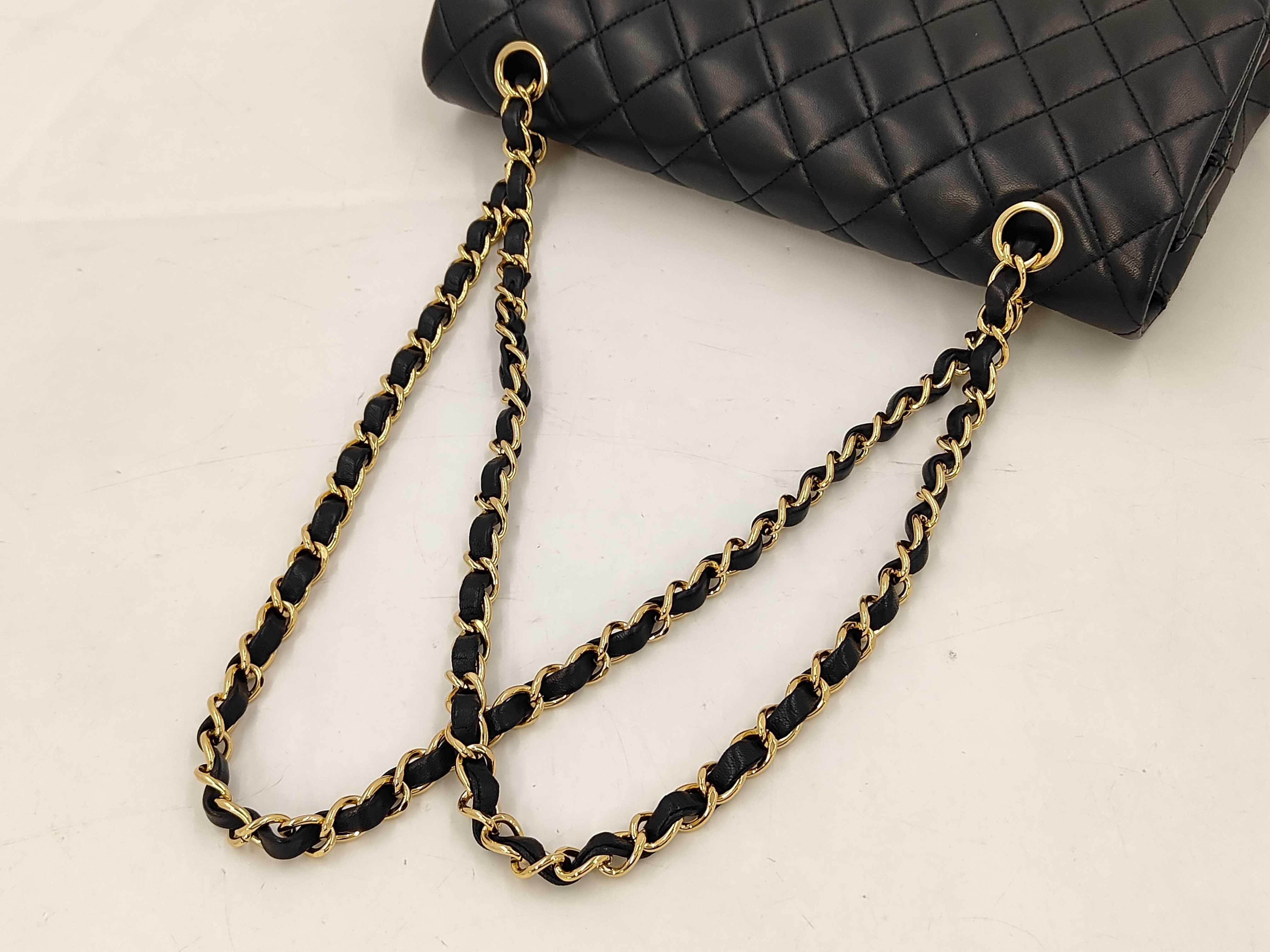 W-Flap 25 Chain Shoulder Bag, Matelassé Lambskin, Black GP Shoulder Bag — view 3